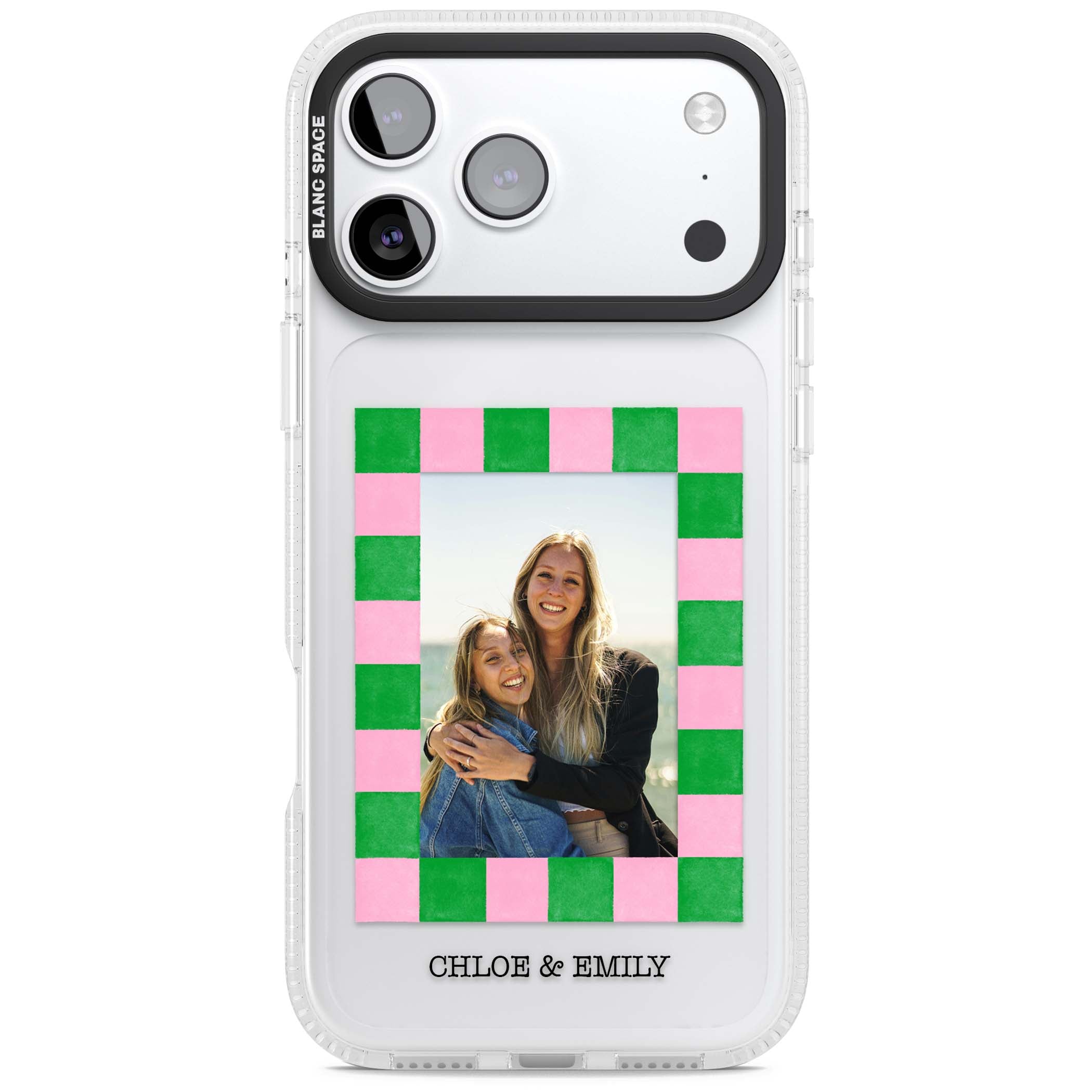 Riviera Check Photo cute iPhone case | Clear Case Impact Air case for iPhone 17 Pro, iPhone 17 Pro Max