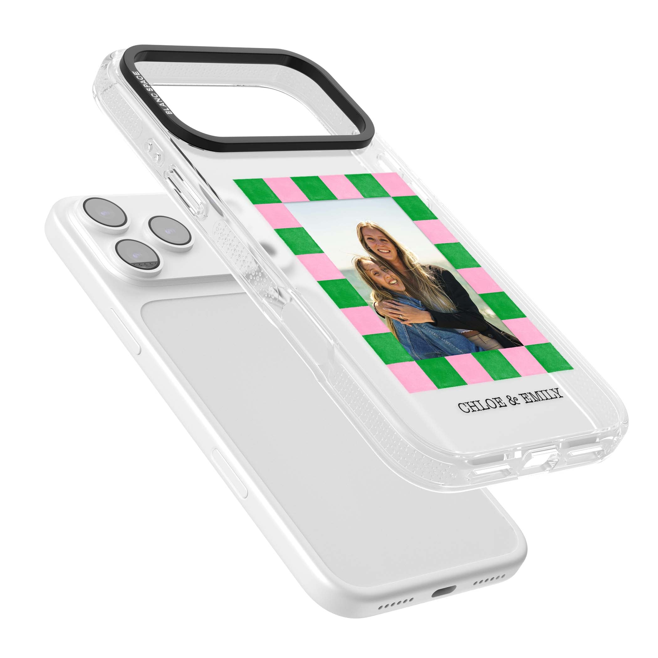 Riviera Check Photo cute iPhone case | Clear Case Impact Air case for iPhone 17 Pro, iPhone 17 Pro Max