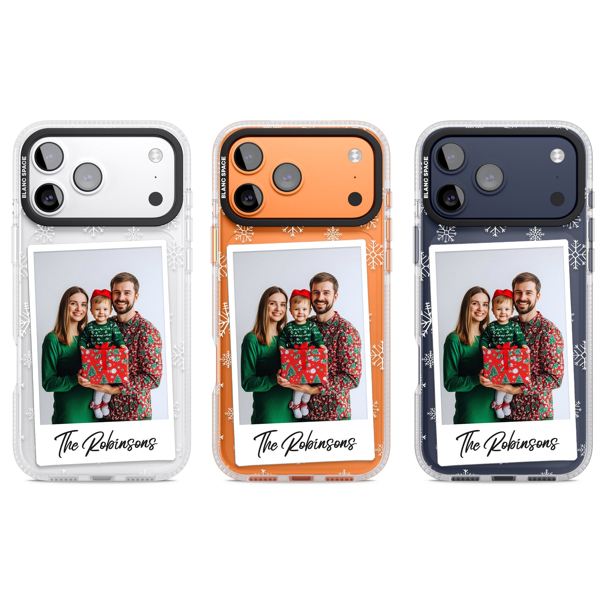 Personalised Snowflake Photo iPhone 17 Pro Impact Air Clear Phone Case APT Impact Protection