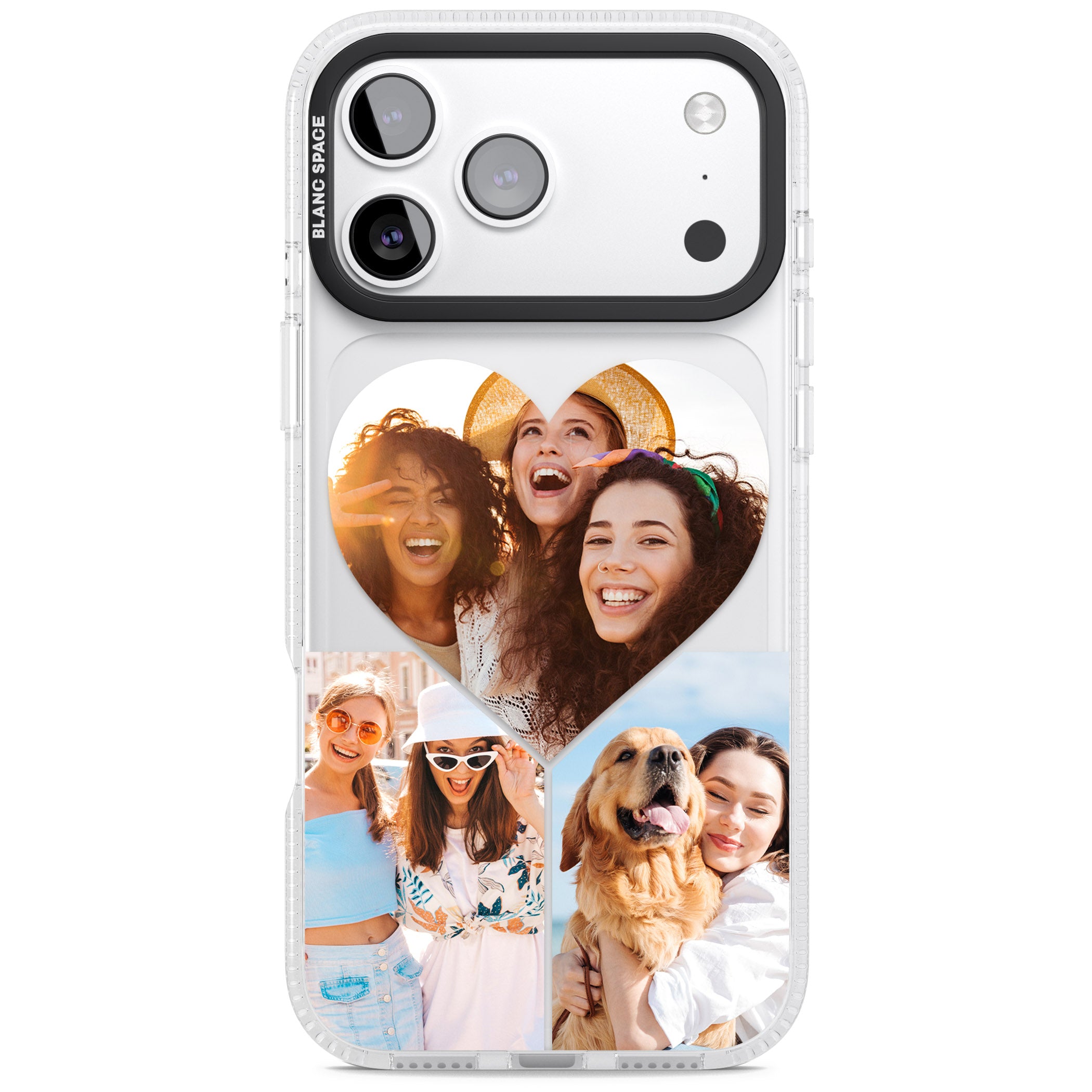Personalised Heart Photo iPhone 17 Pro Impact Air Clear Phone Case