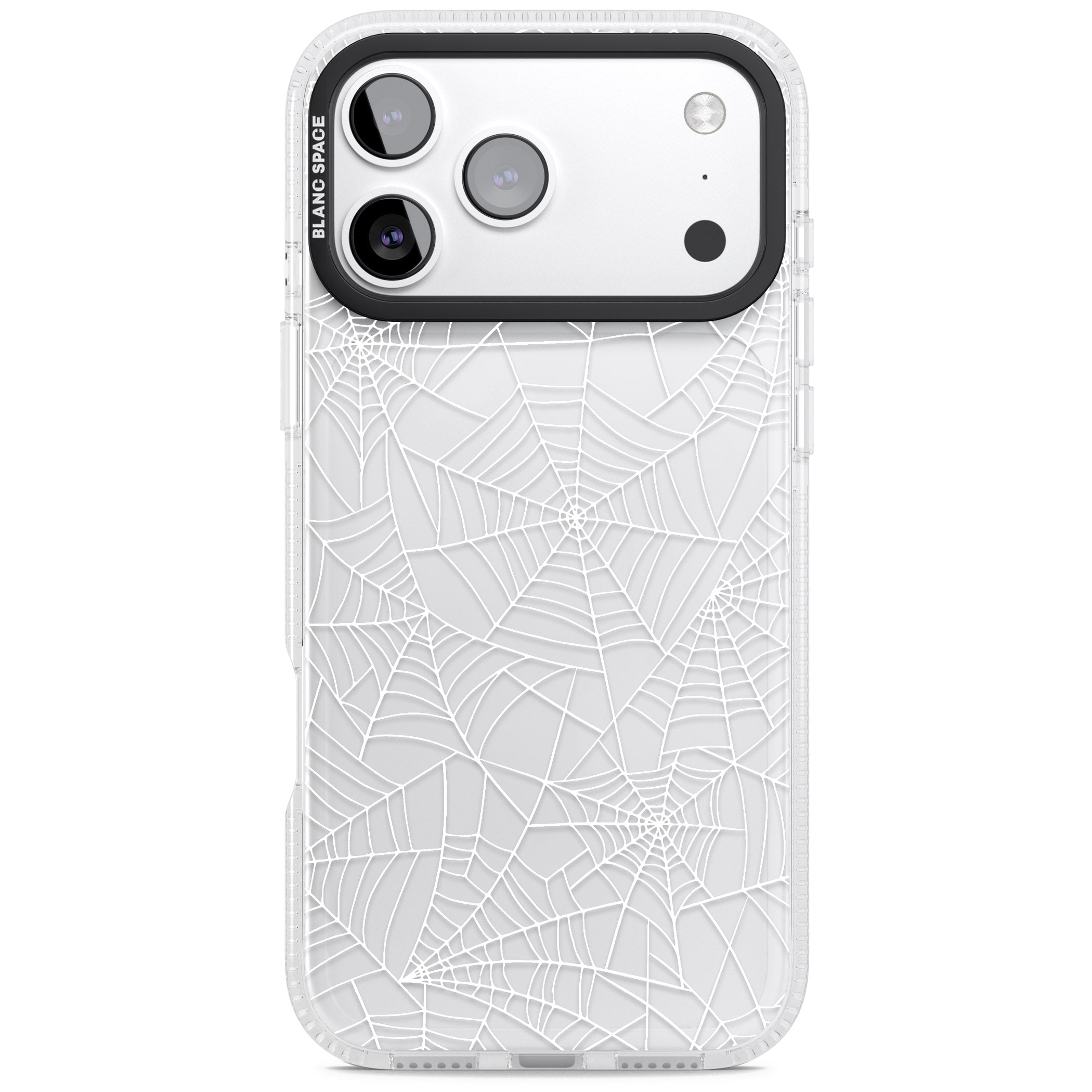 Personalised Spider Webs iPhone 17 Pro Impact Air Clear Phone Case