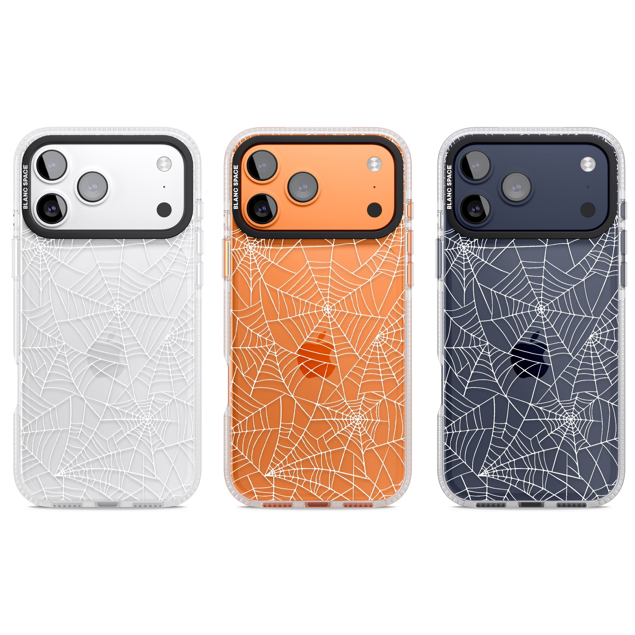 Personalised Spider Webs iPhone 17 Pro Impact Air Clear Phone Case APT Impact Protection