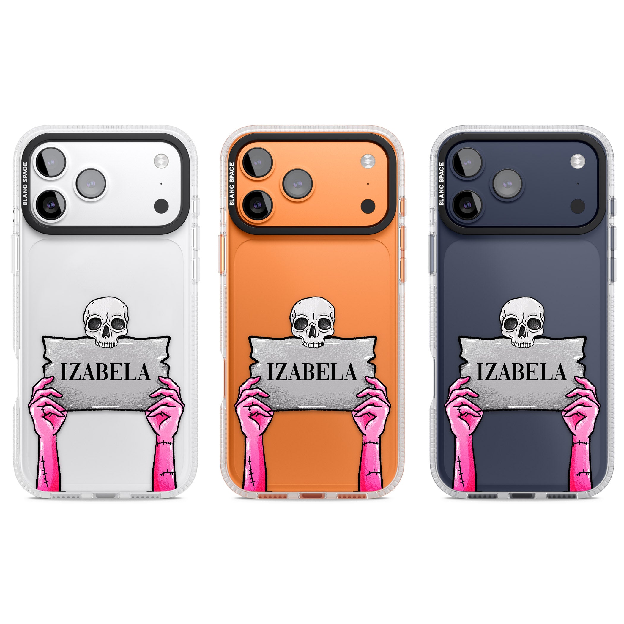 Personalised Grave Plaque iPhone 17 Pro Impact Air Clear Phone Case APT Impact Protection