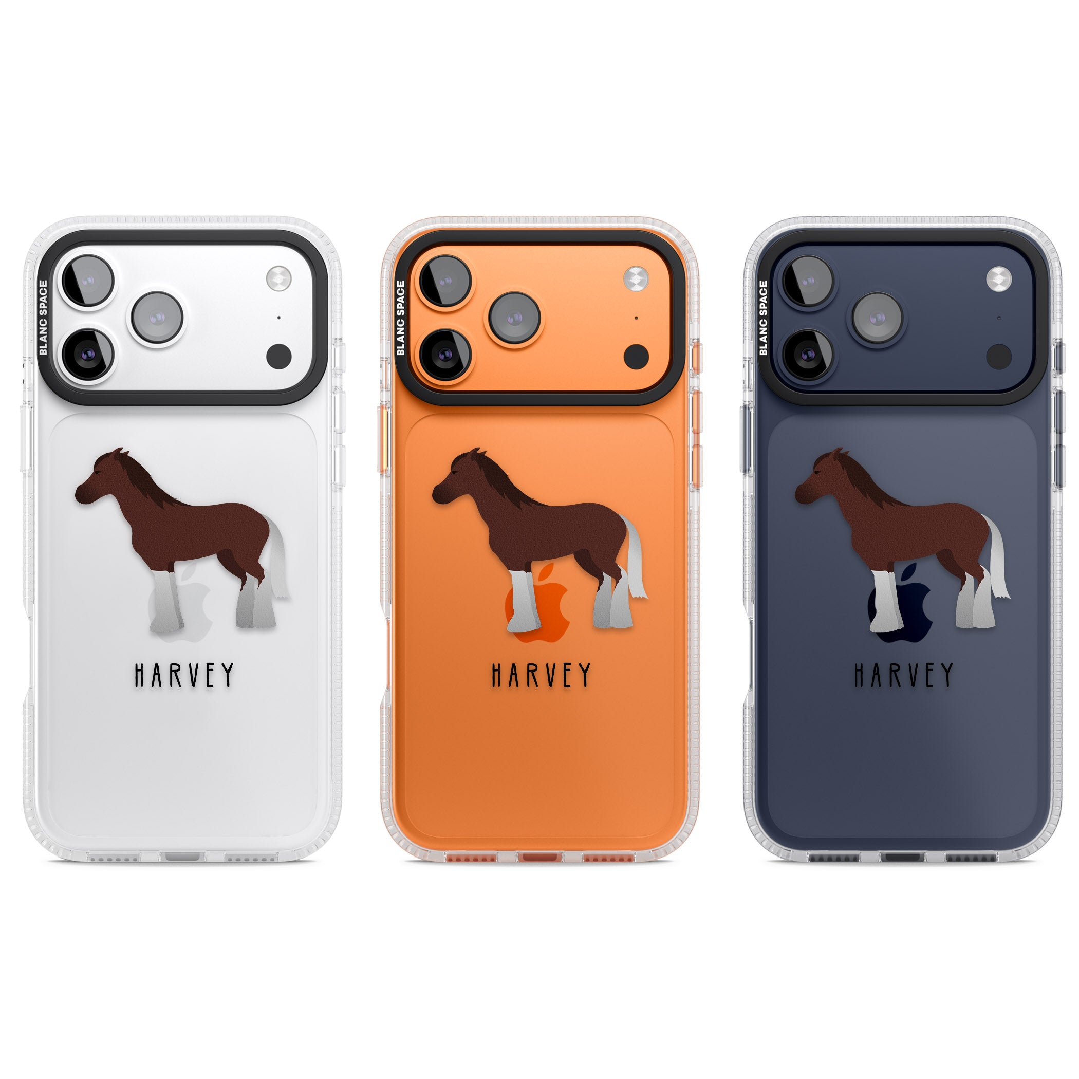 Personalised Brown Horse iPhone 17 Pro Impact Air Clear Phone Case APT Impact Protection