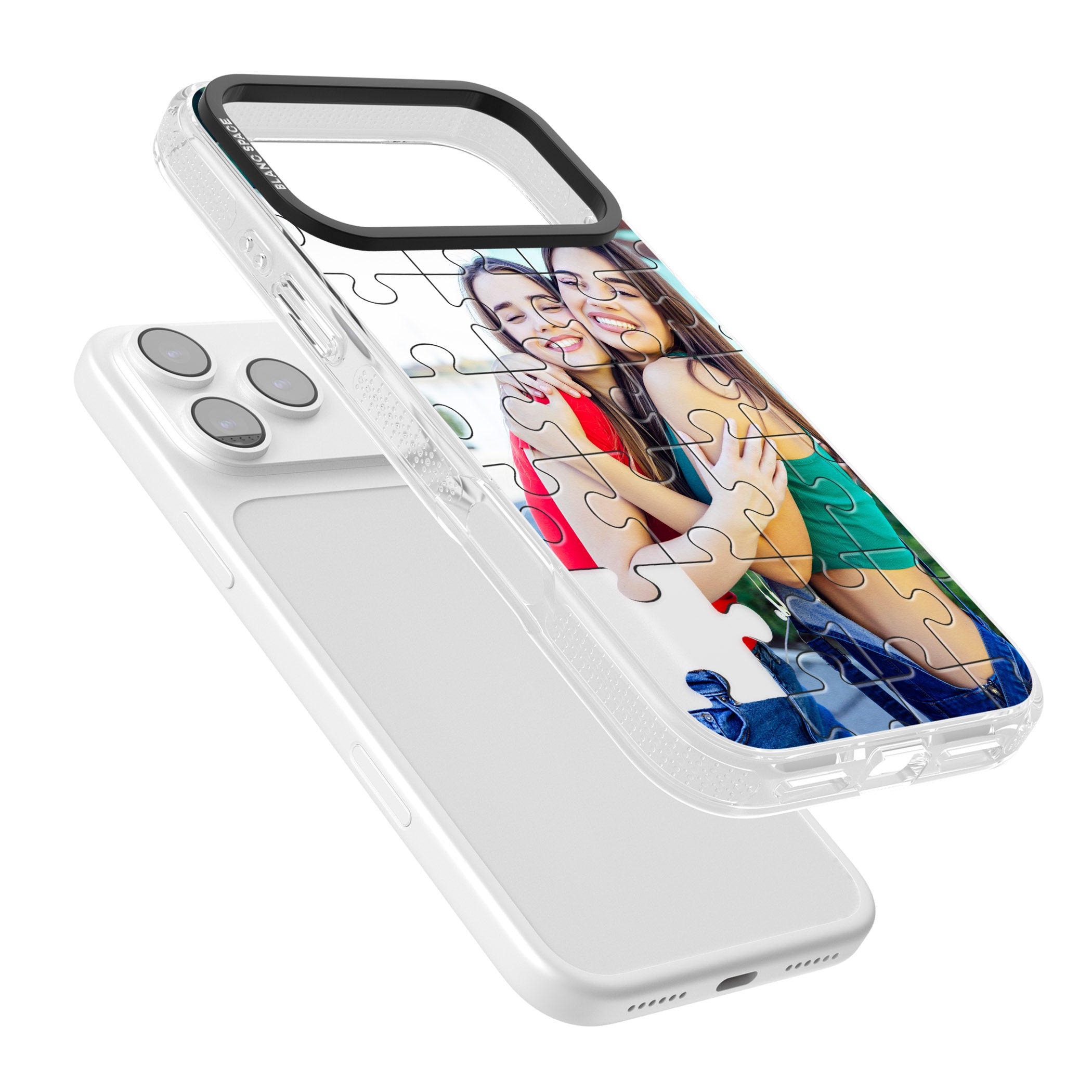 Personalised Jigsaw Puzzle Photo iPhone 17 Pro Impact Air Clear Phone Case Colours