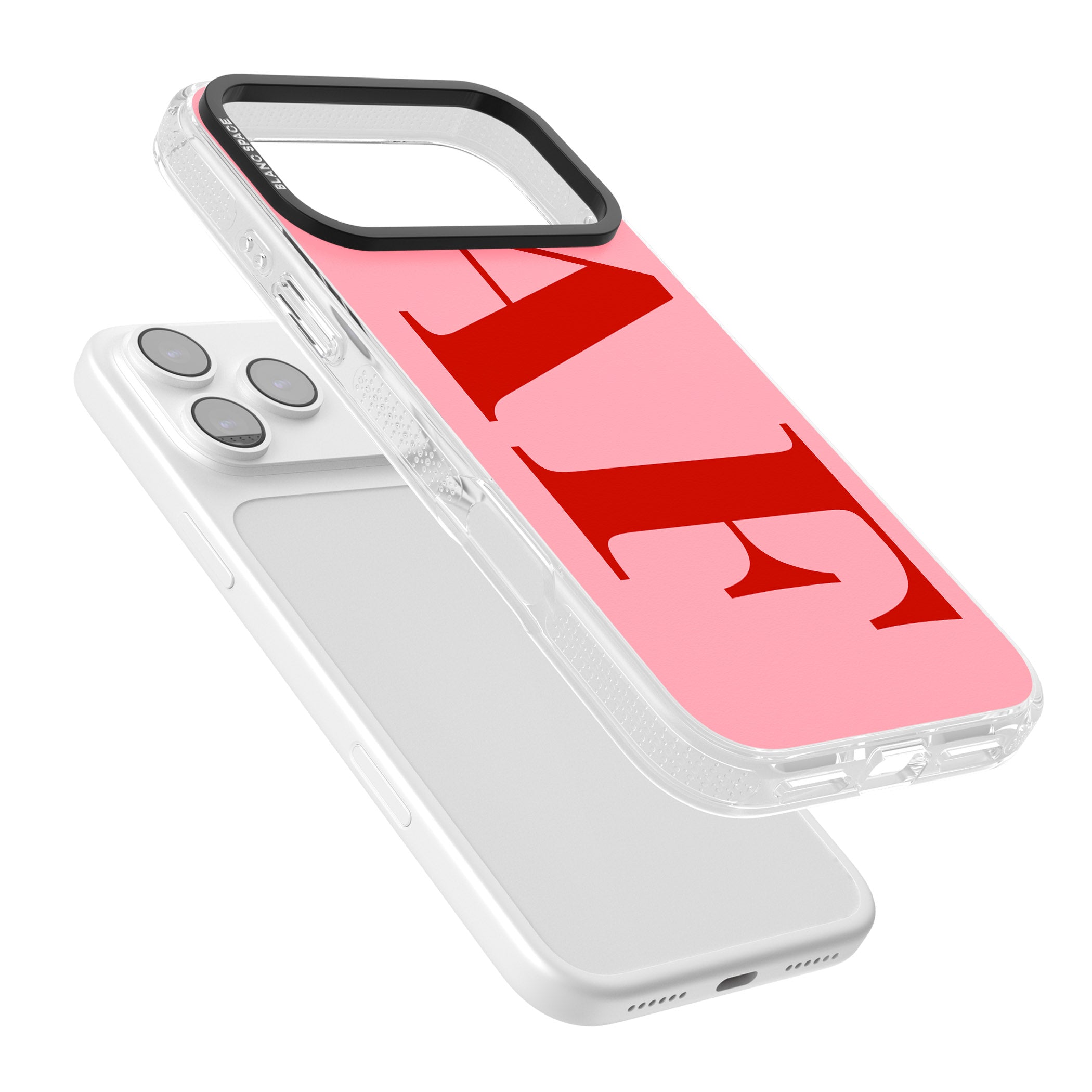 Personalised Red & Pink Letters iPhone 17 Pro Impact Air Clear Phone Case Colours