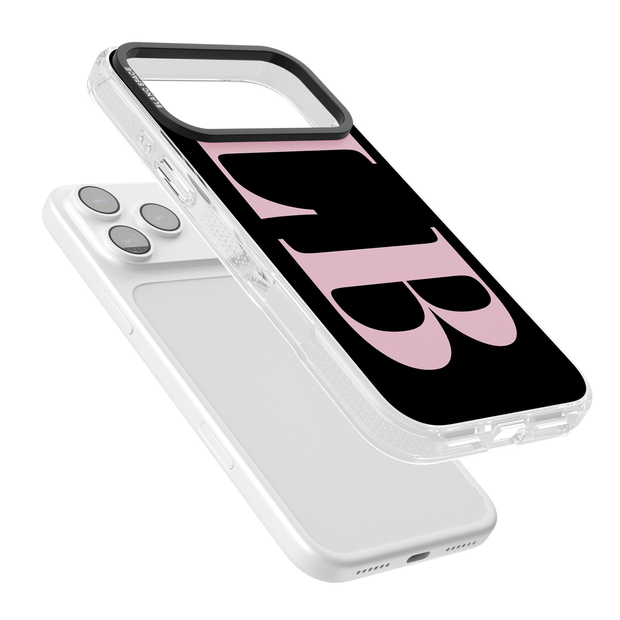 Personalised Pink & Black Green Letters iPhone 17 Pro Impact Air Clear Phone Case Colours