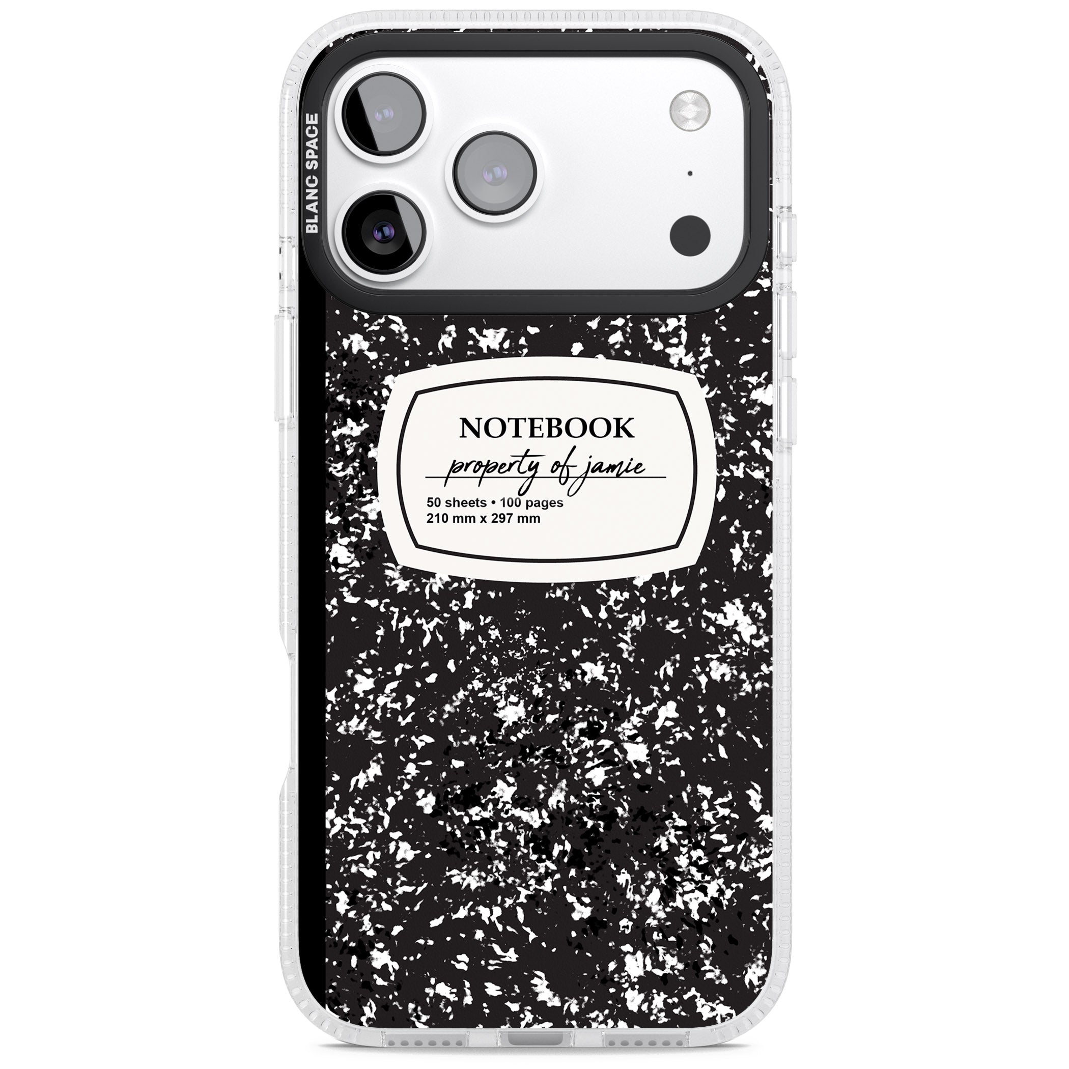Personalised Classic Composition iPhone 17 Pro Impact Air Clear Phone Case