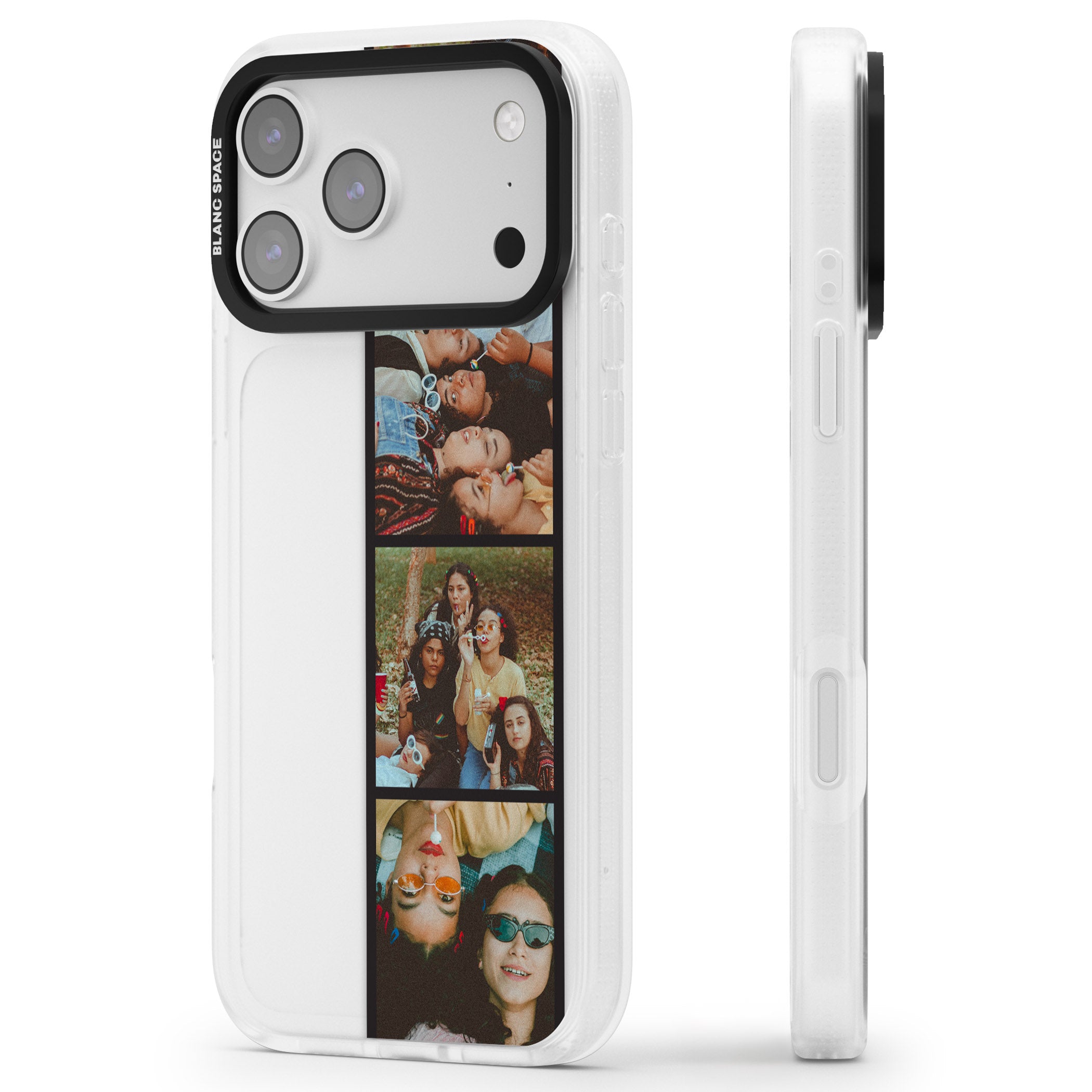 Personalised Photo Strip iPhone 17 Pro Max Impact Air Clear Phone Case Side Profile