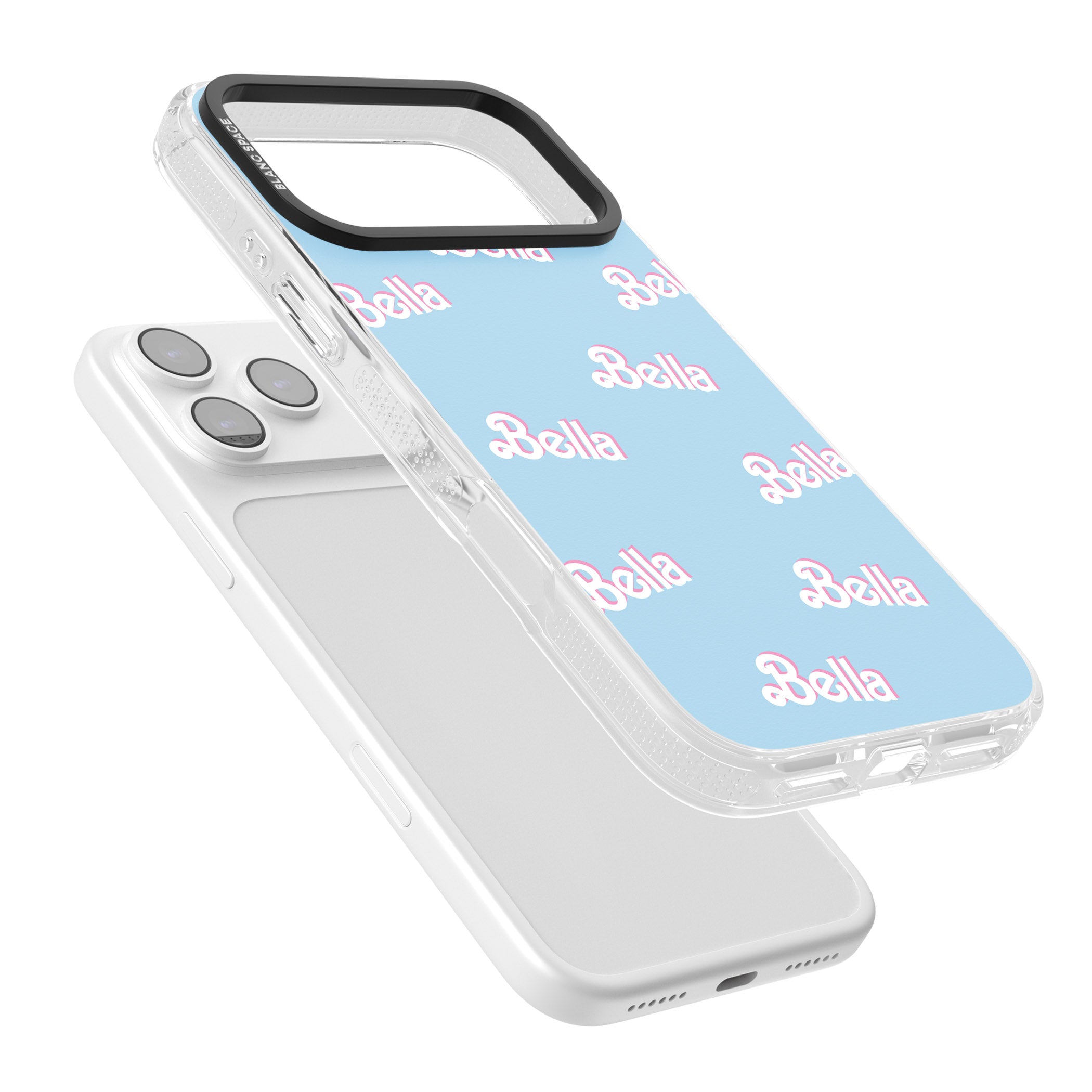Personalised Cute Name Pattern iPhone 17 Pro Max Impact Air Clear Phone Case Colours