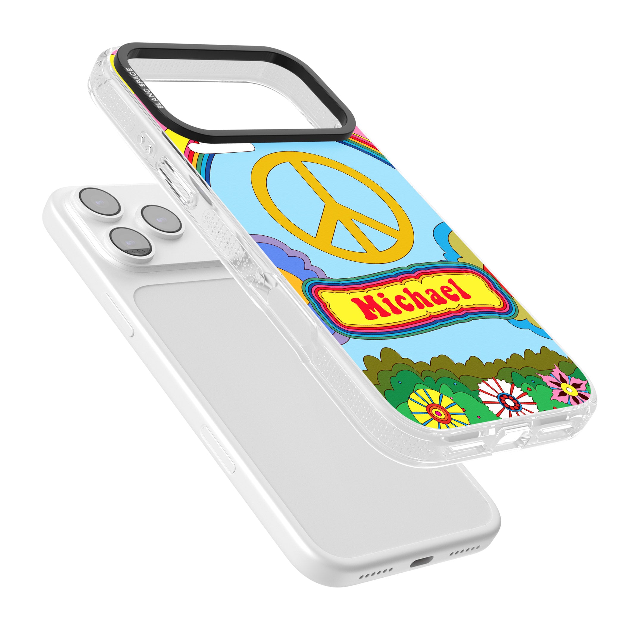 Personalised Happy Days iPhone 17 Pro Impact Air Clear Phone Case Colours