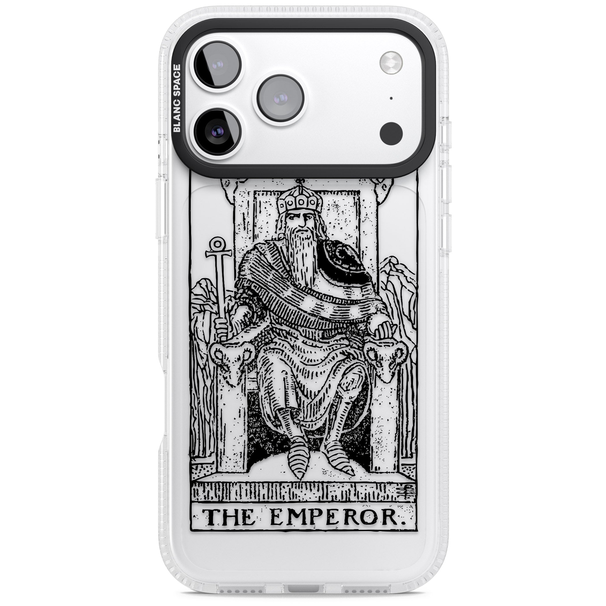 Personalised The Emperor Tarot iPhone 17 Pro Max Impact Air Clear Phone Case