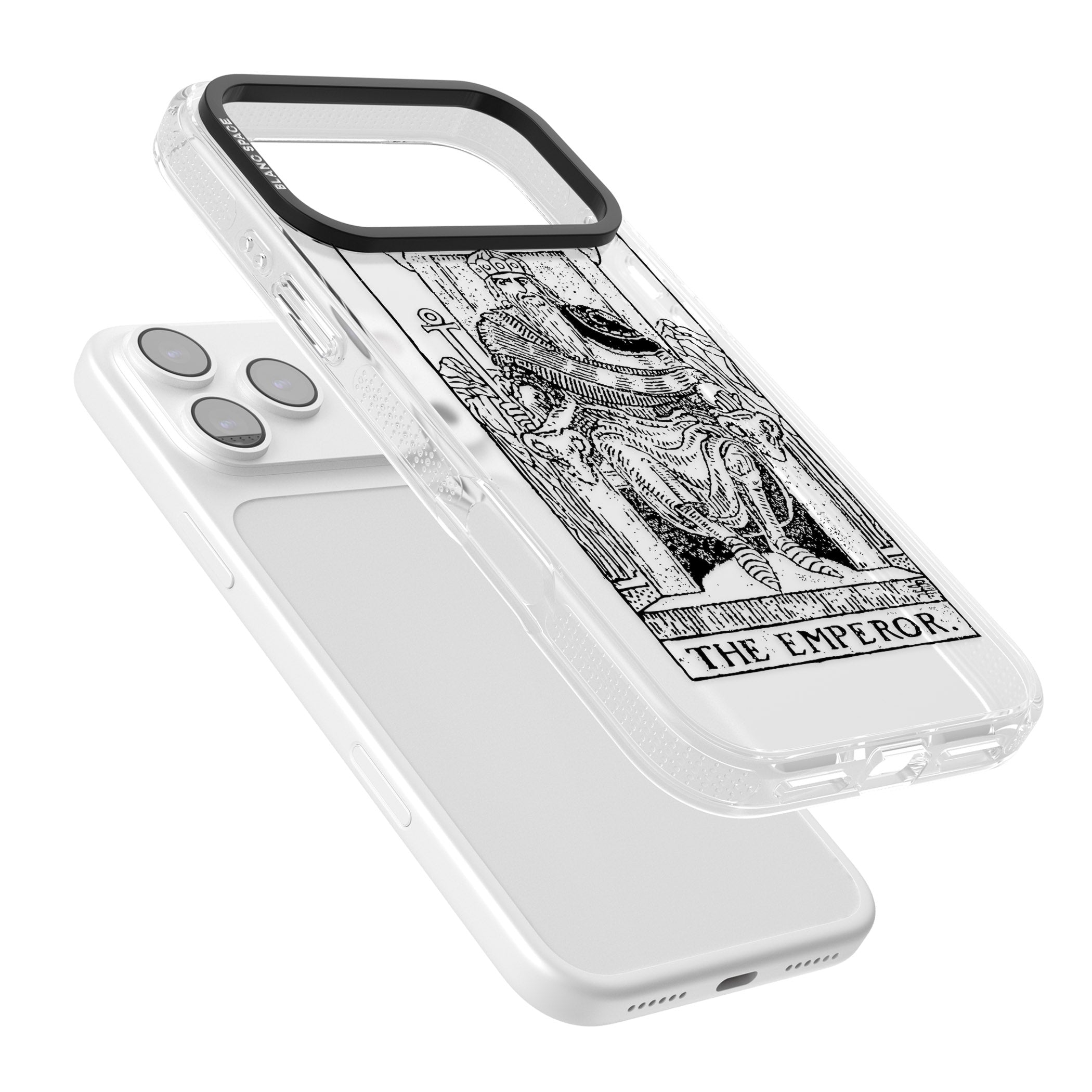 Personalised The Emperor Tarot iPhone 17 Pro Max Impact Air Clear Phone Case Colours