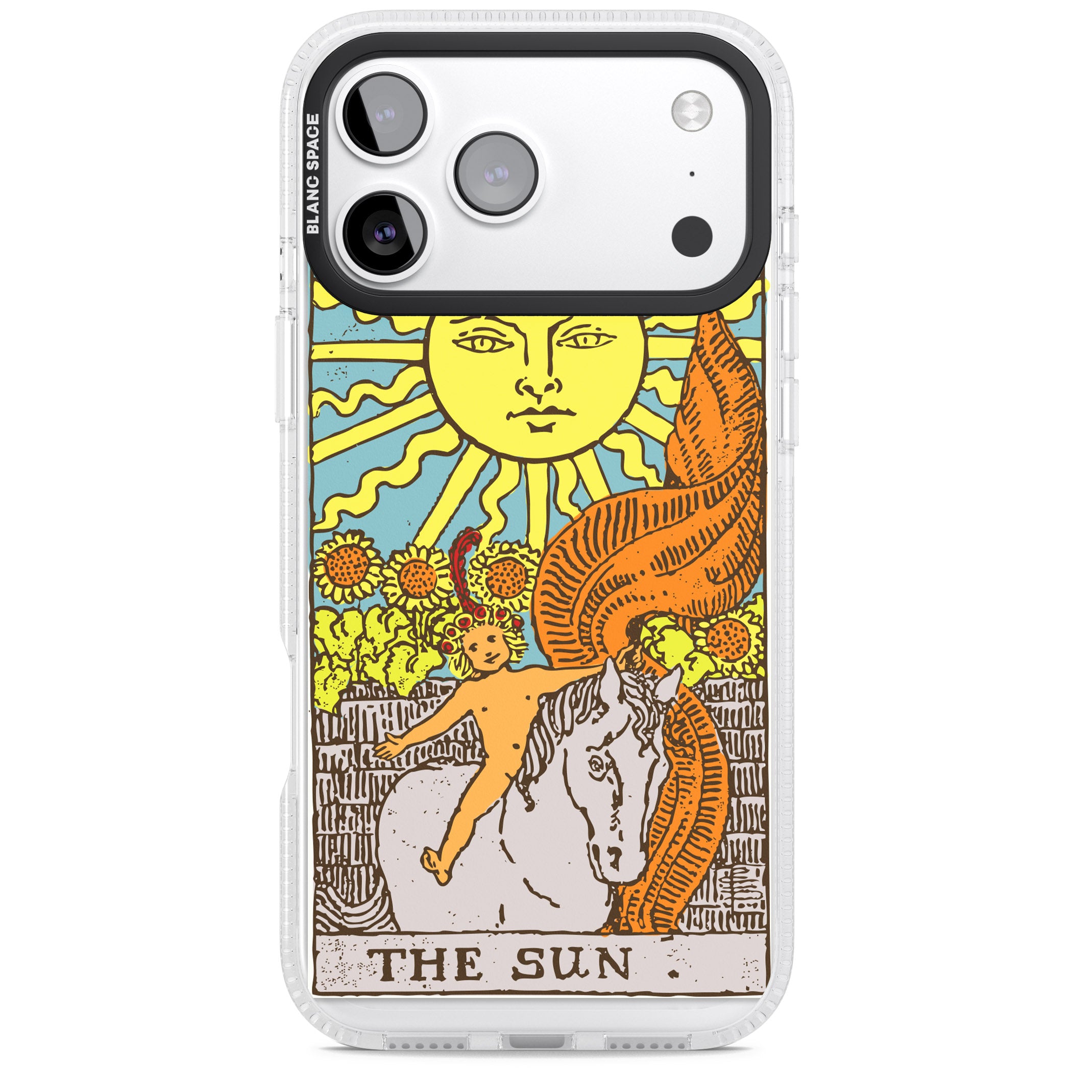 Personalised The Sun Tarot Card (Color) iPhone 17 Pro Max Impact Air Clear Phone Case