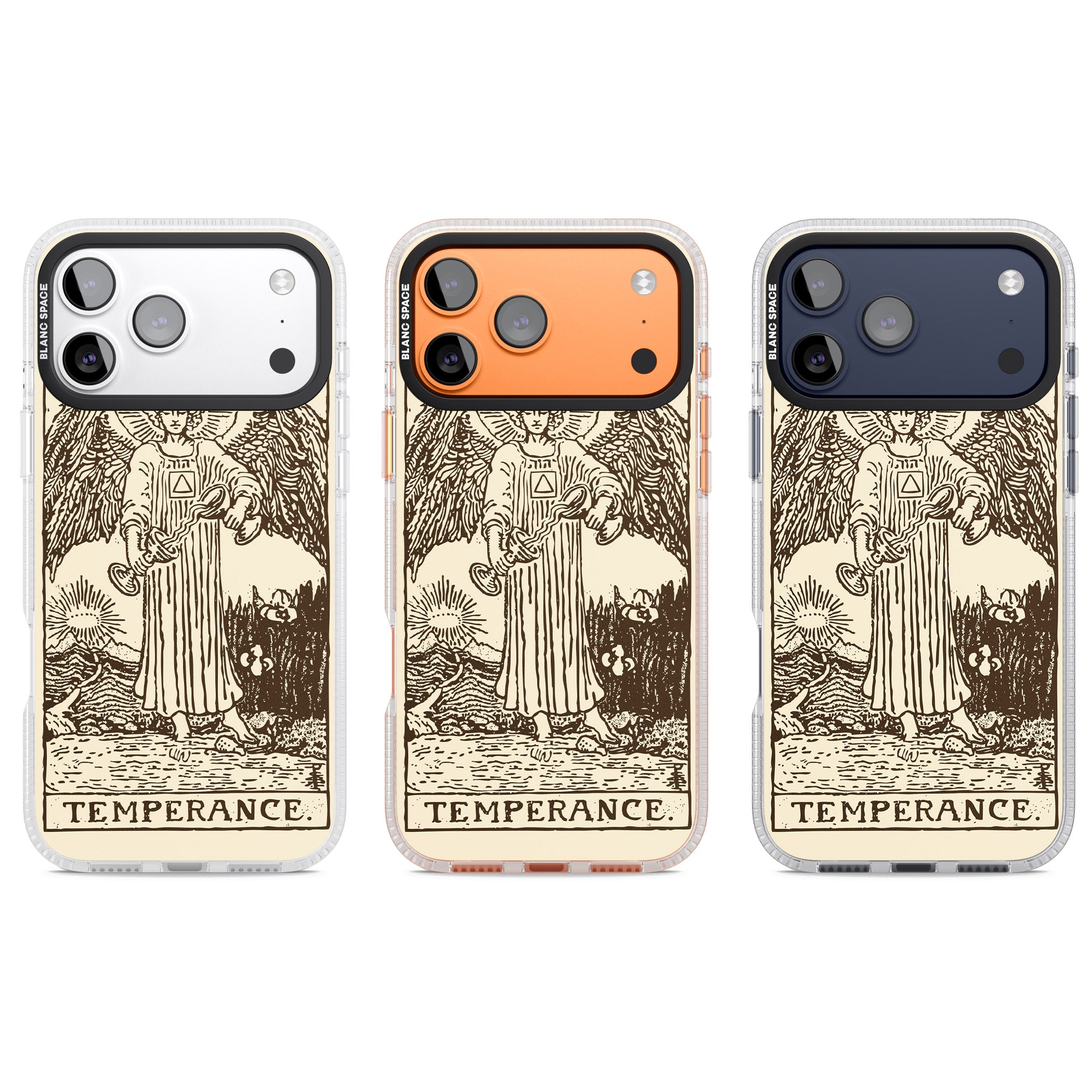 Personalised Temperance Tarot Card (Cream) iPhone 17 Pro Impact Air Clear Phone Case APT Impact Protection