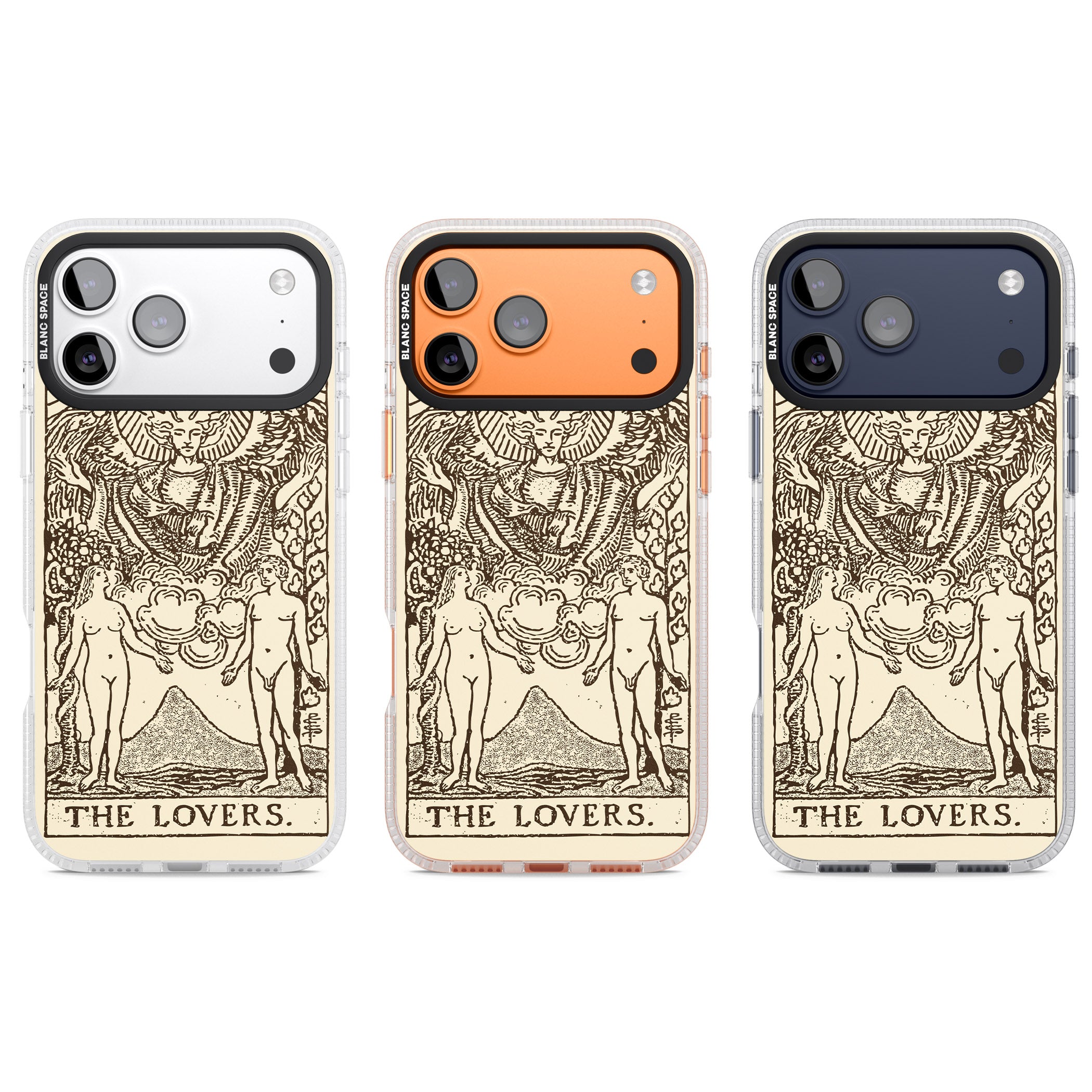 Personalised The Lovers Tarot Card (Cream) iPhone 17 Pro Impact Air Clear Phone Case APT Impact Protection