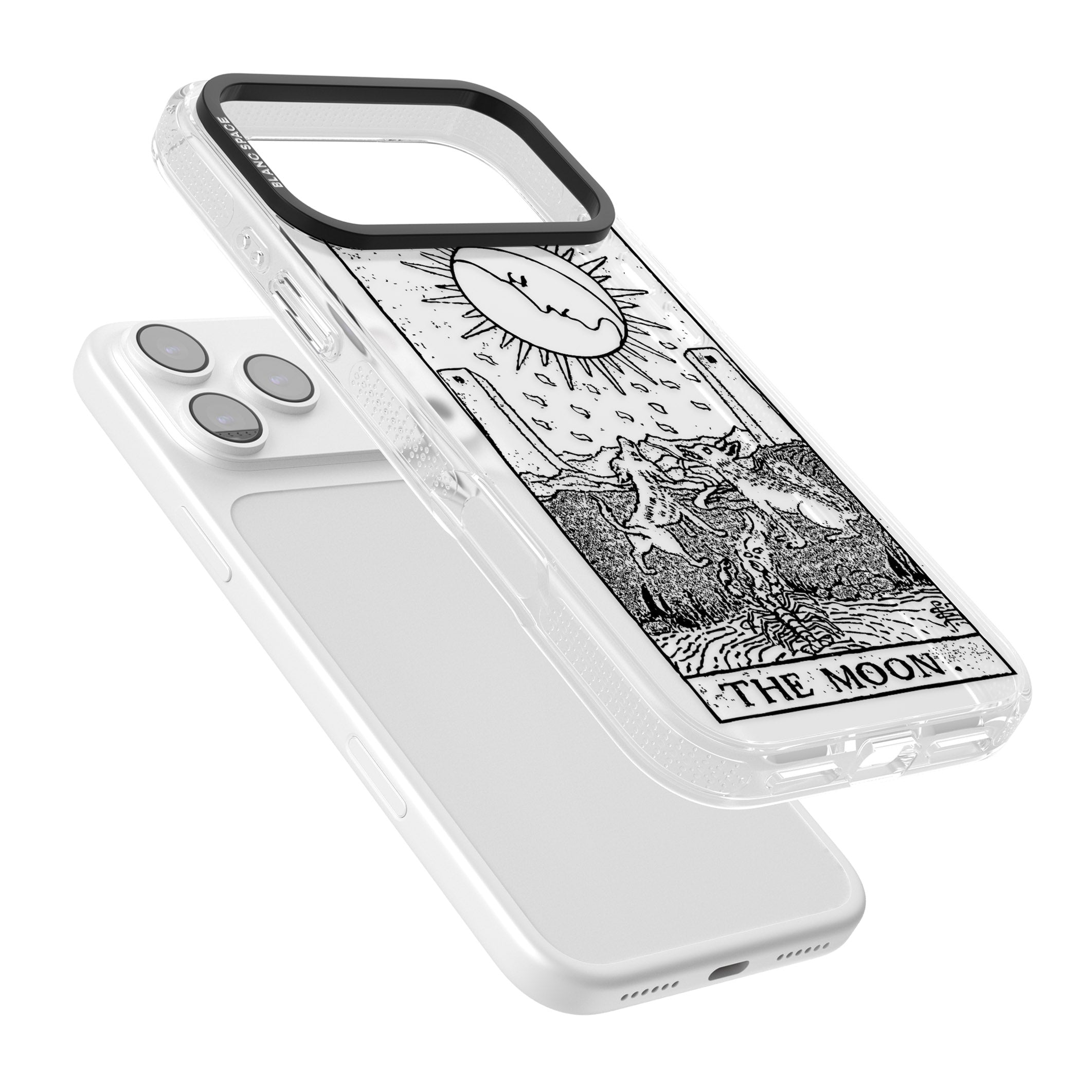 Personalised The Moon Tarot Card (Clear) iPhone 17 Pro Impact Air Clear Phone Case Colours