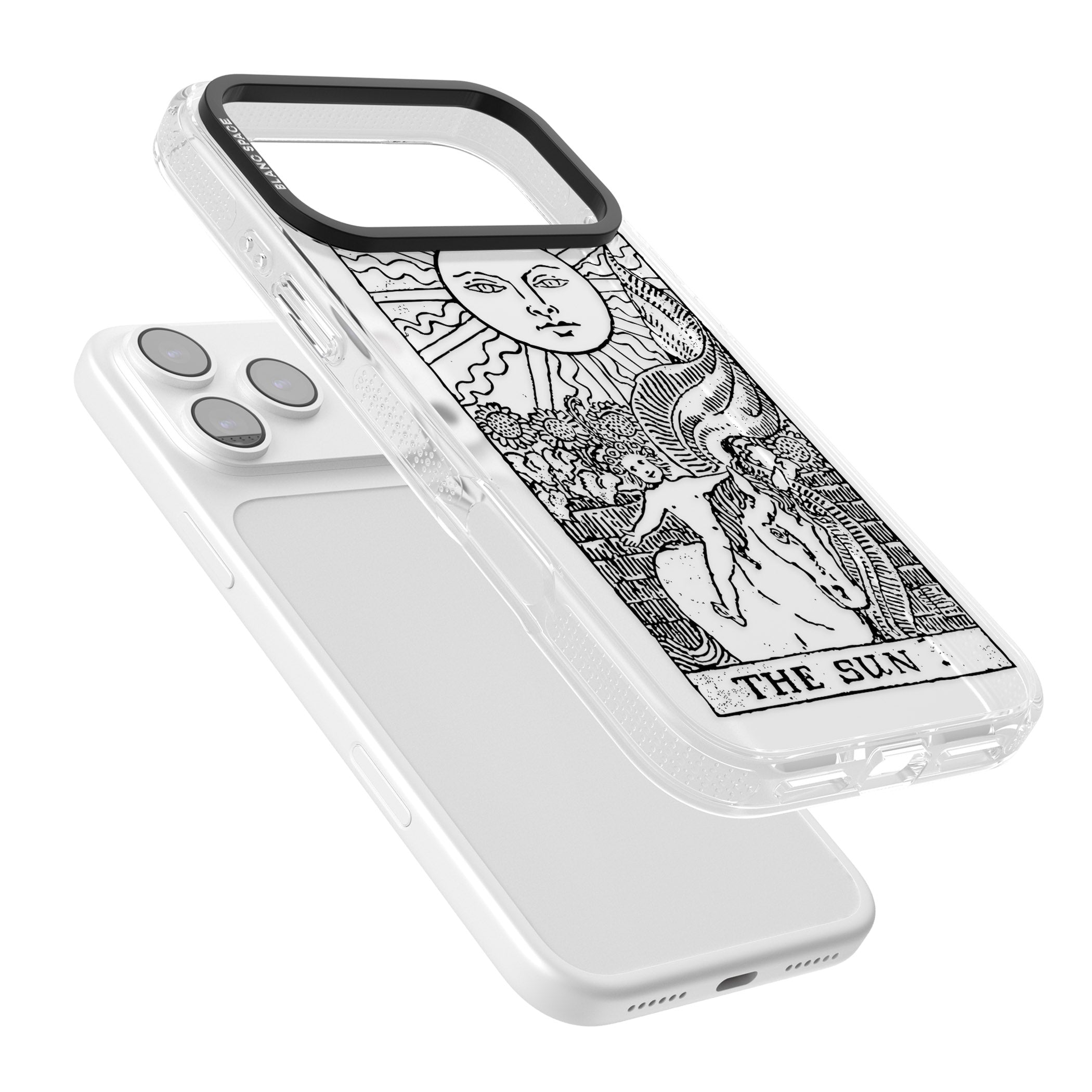Personalised The Sun Tarot Card (Clear) iPhone 17 Pro Max Impact Air Clear Phone Case Colours
