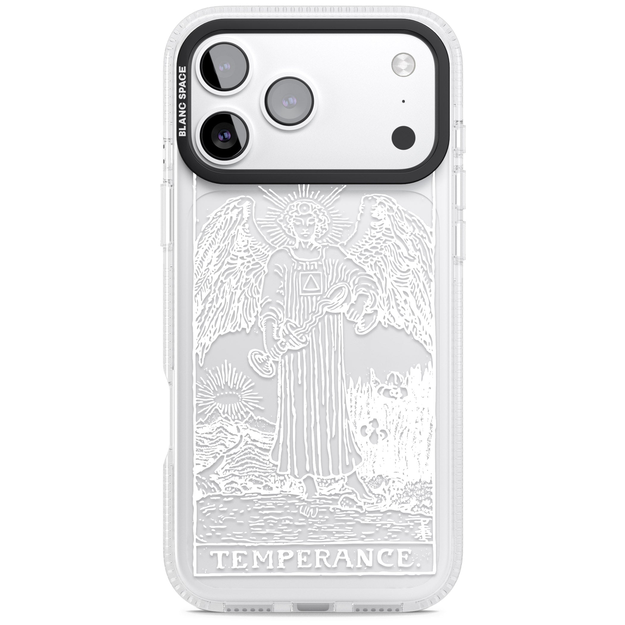 Personalised Temperance Tarot Card (White) iPhone 17 Pro Impact Air Clear Phone Case