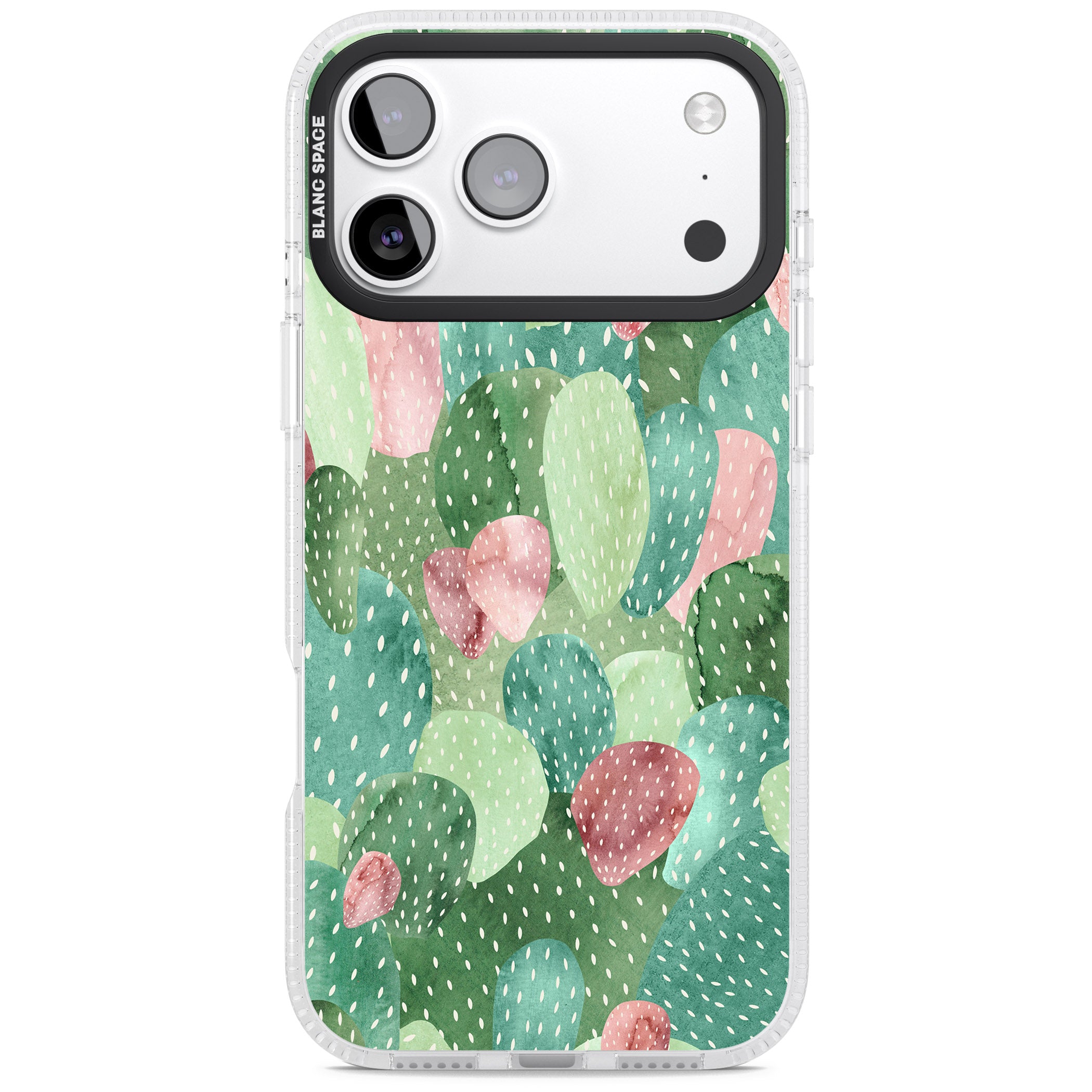 Cactus Charm iPhone 17 Pro Impact Air Clear Phone Case