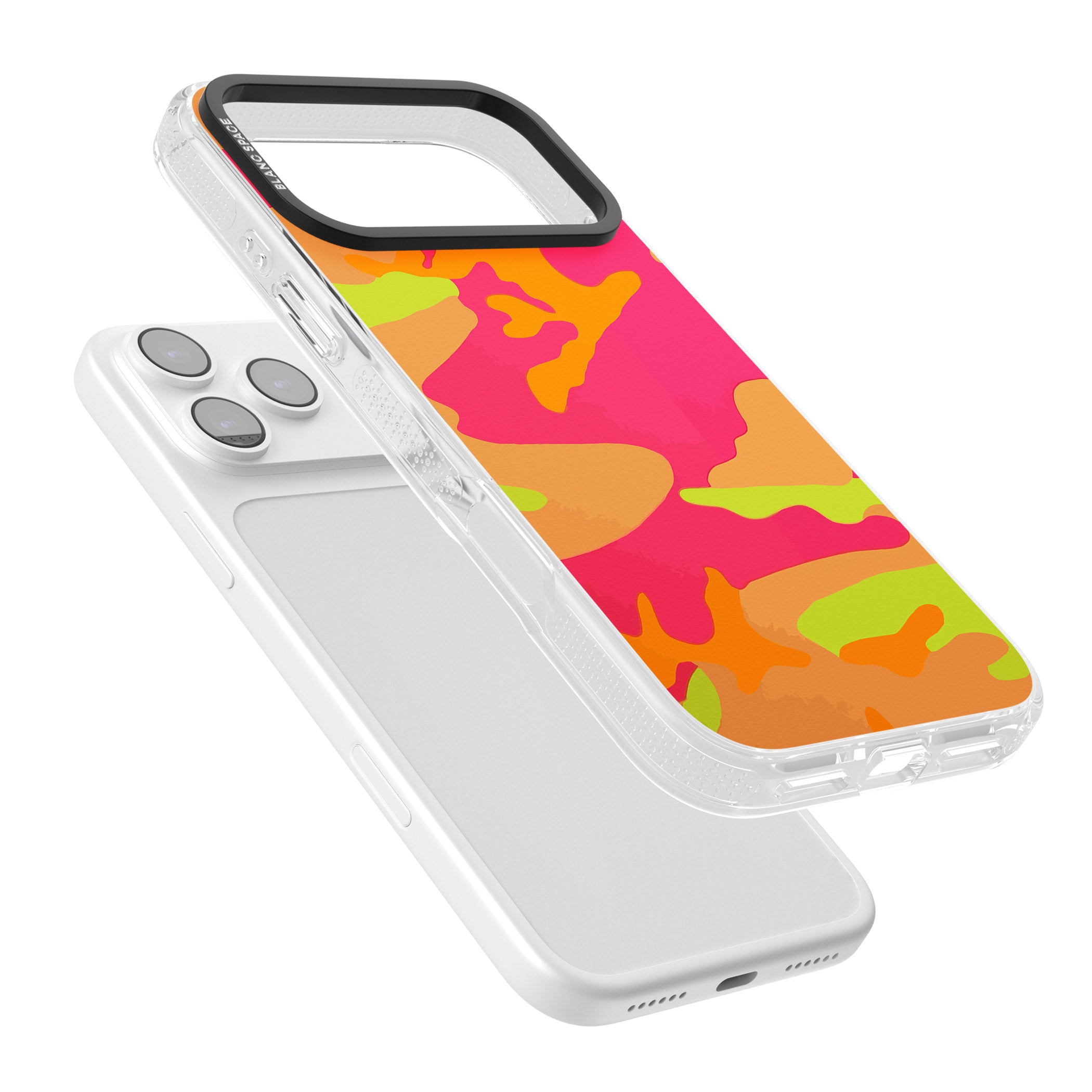 Neon Camo iPhone 17 Pro Impact Air Clear Phone Case Colours