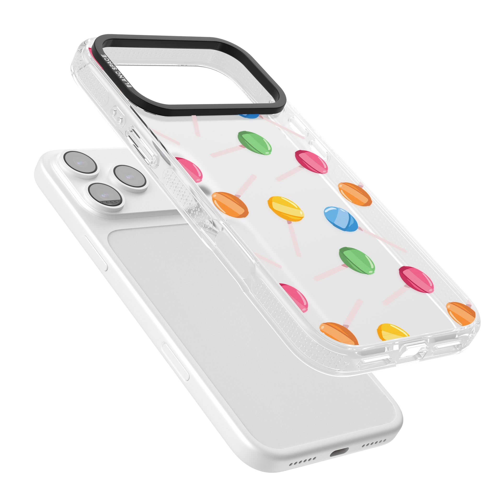 Lollipop Pattern iPhone 17 Pro Max Impact Air Clear Phone Case Colours
