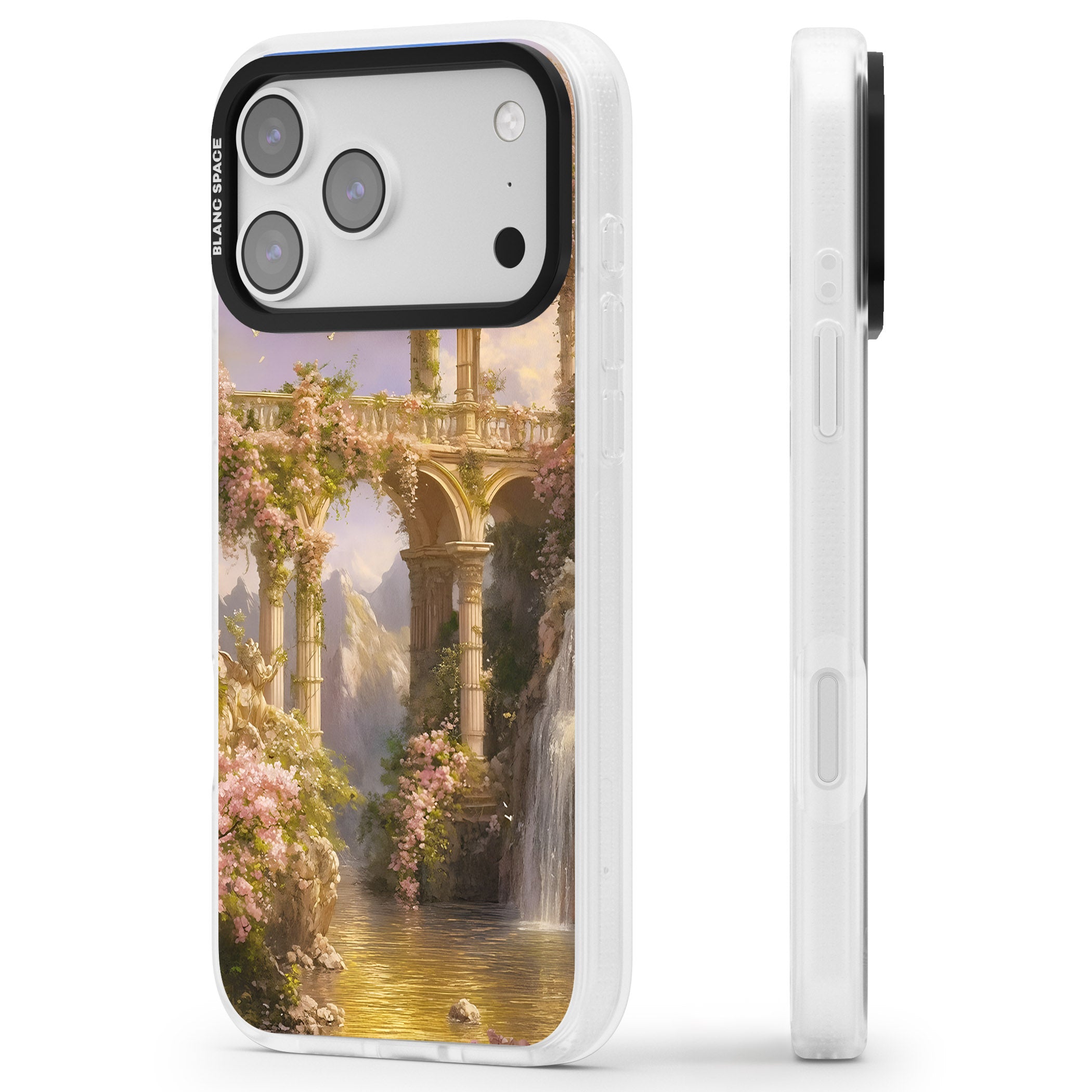 Castle River iPhone 17 Pro Max Impact Air Clear Phone Case Side Profile
