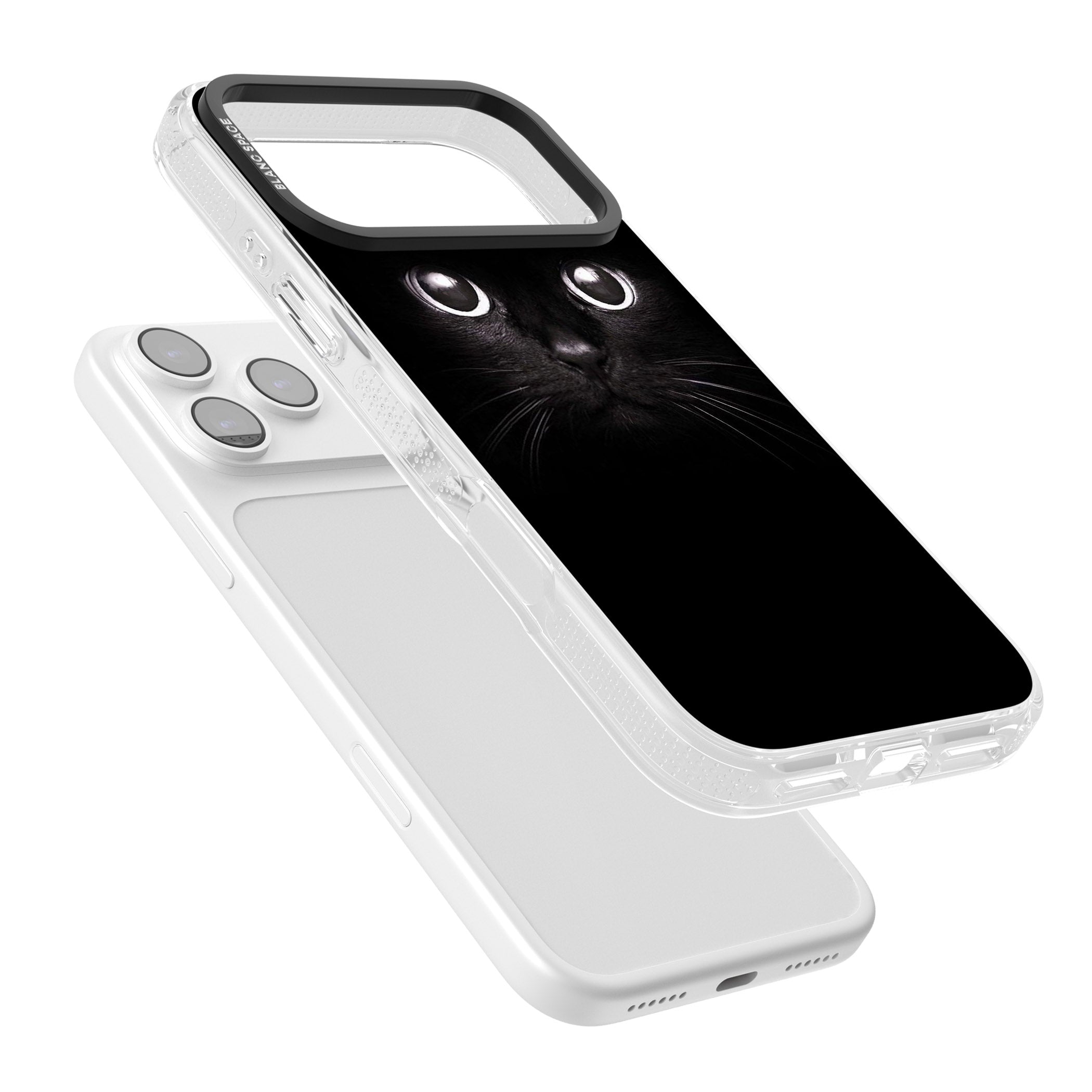 Black Cat iPhone 17 Pro Max Impact Air Clear Phone Case Colours