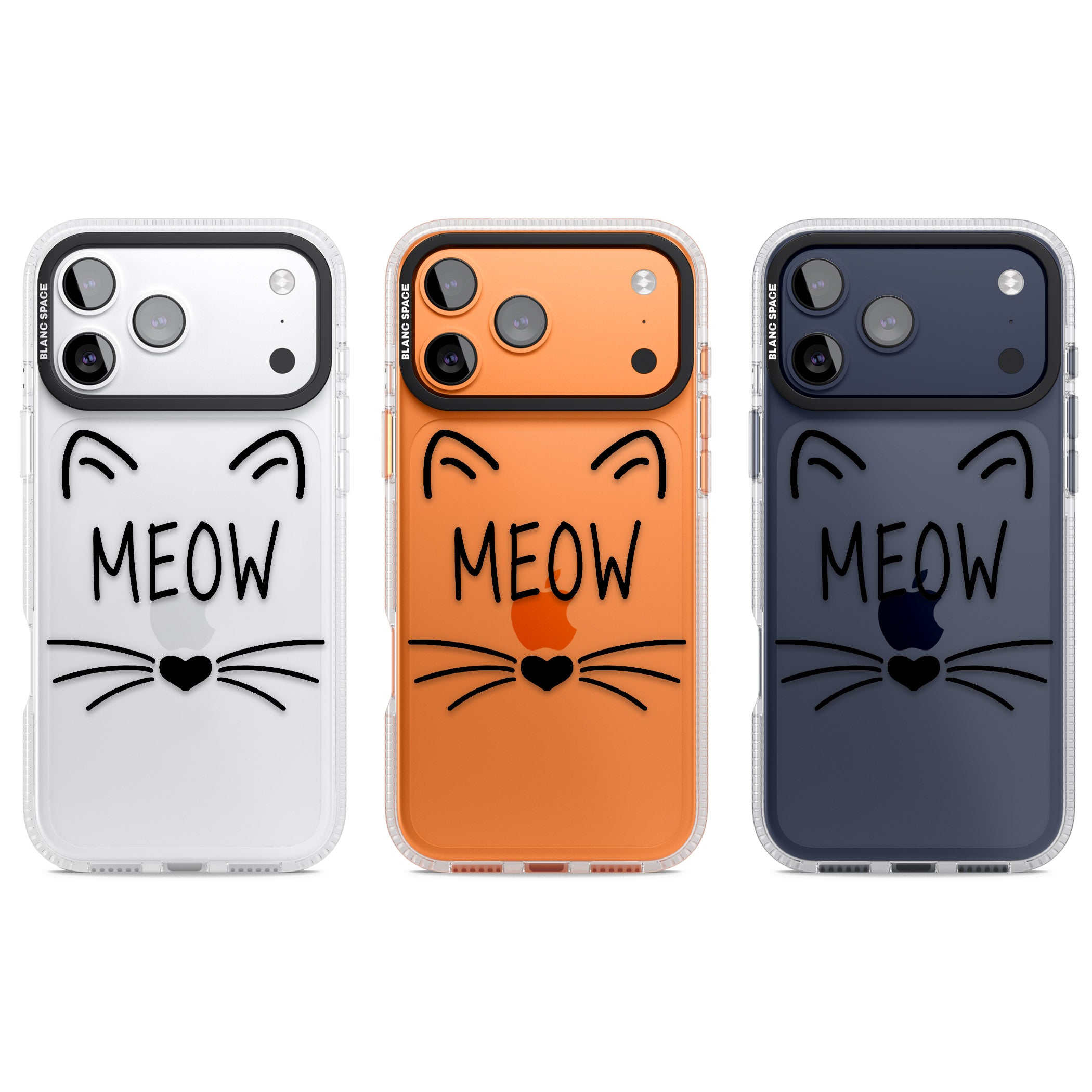 Cat Whiskers iPhone 17 Pro Impact Air Clear Phone Case APT Impact Protection
