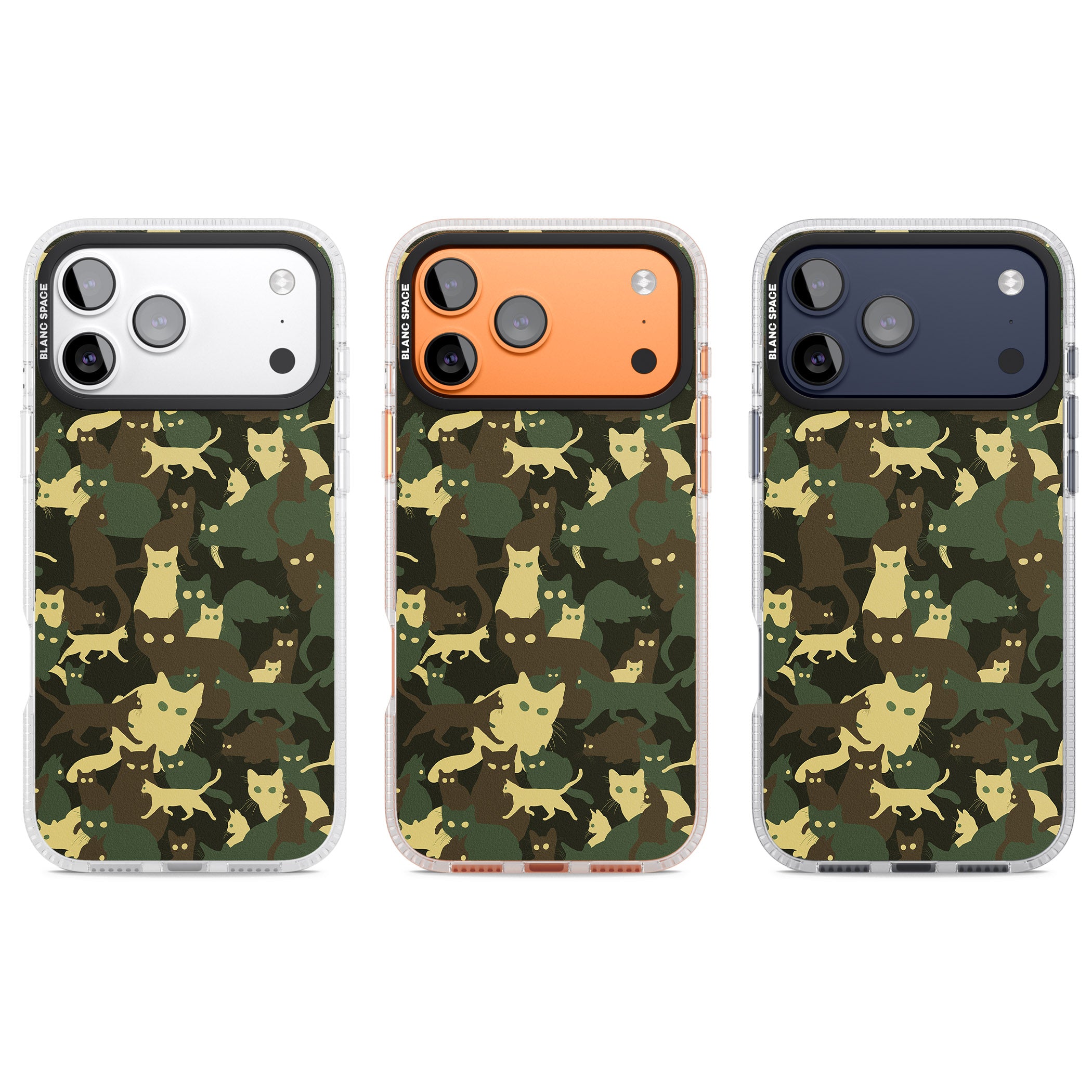 Forest Cat Camo iPhone 17 Pro Impact Air Clear Phone Case APT Impact Protection