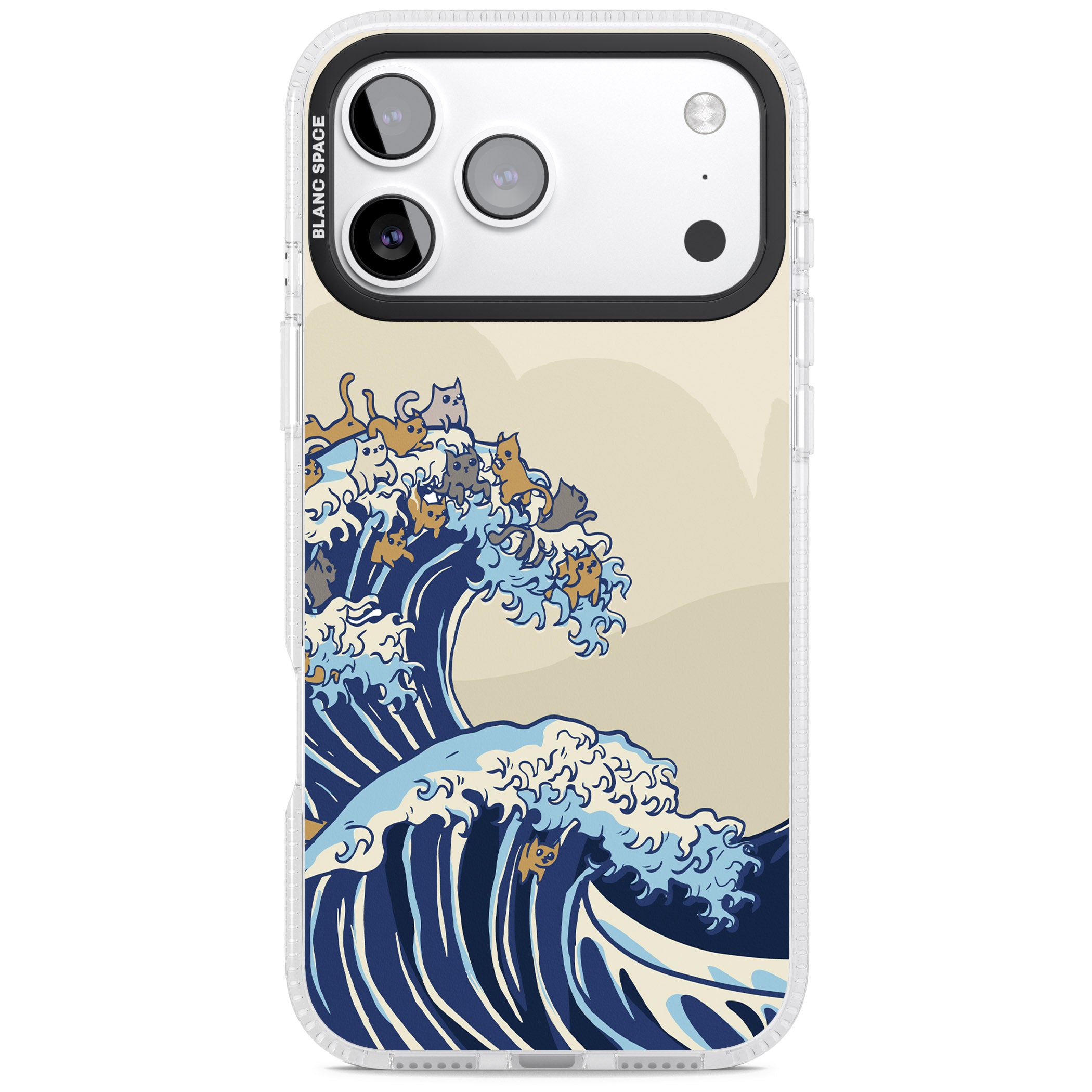 The Great Cat Wave iPhone 17 Pro Impact Air Clear Phone Case