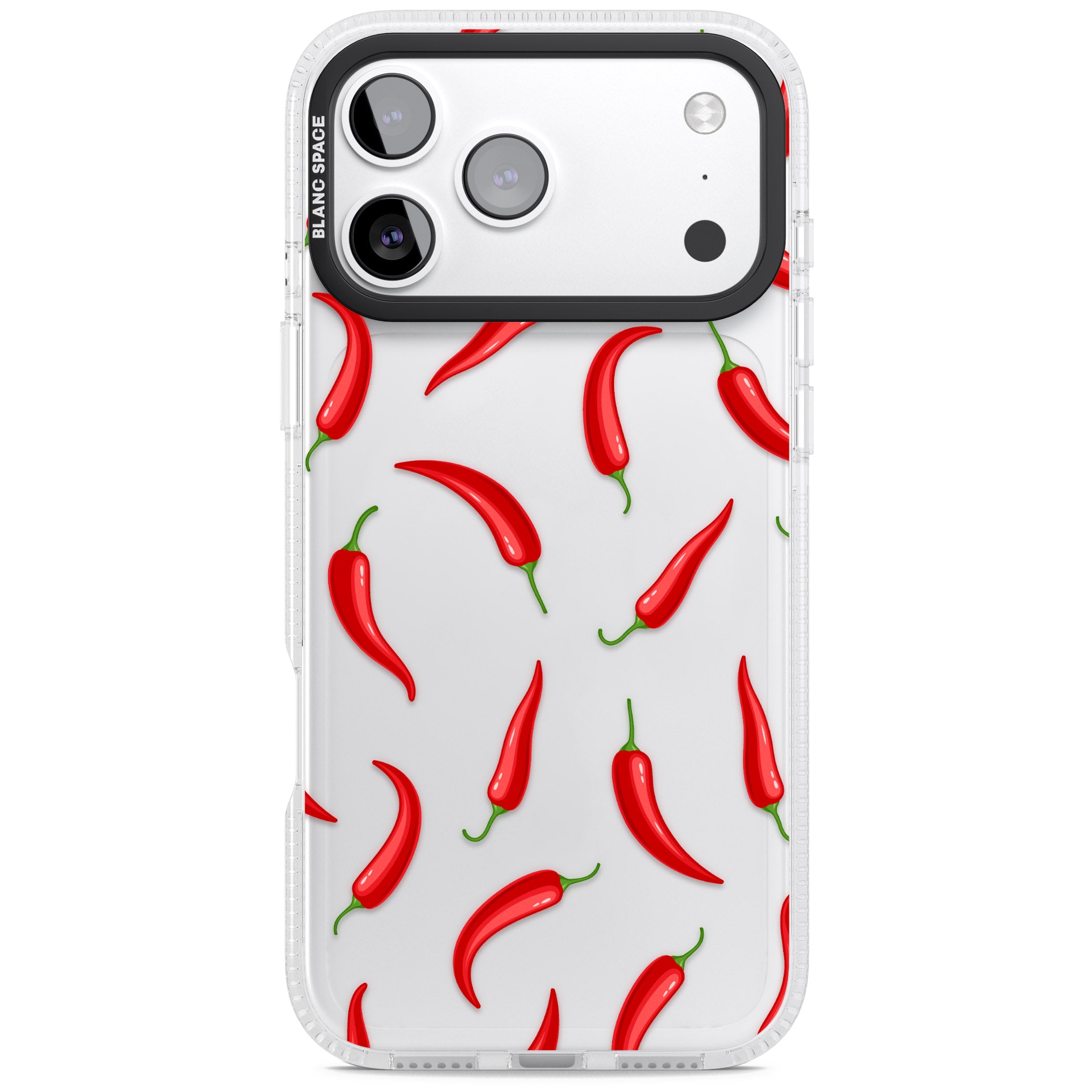 Chilli Pattern iPhone 17 Pro Max Impact Air Clear Phone Case
