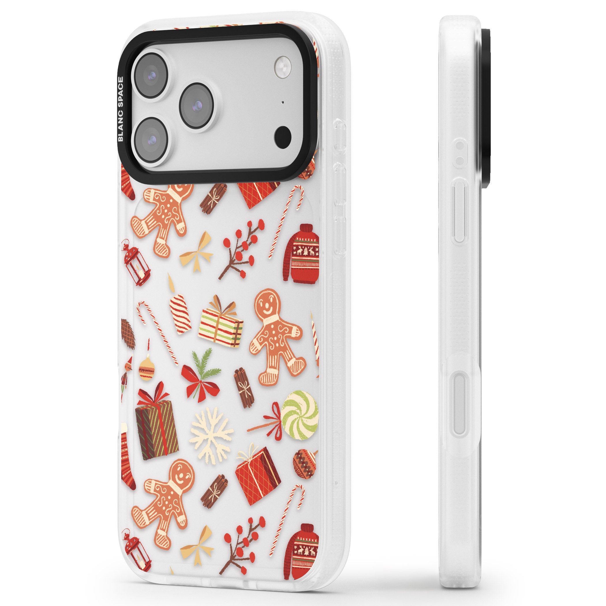 Christmas Assortments iPhone 17 Pro Max Impact Air Clear Phone Case Side Profile