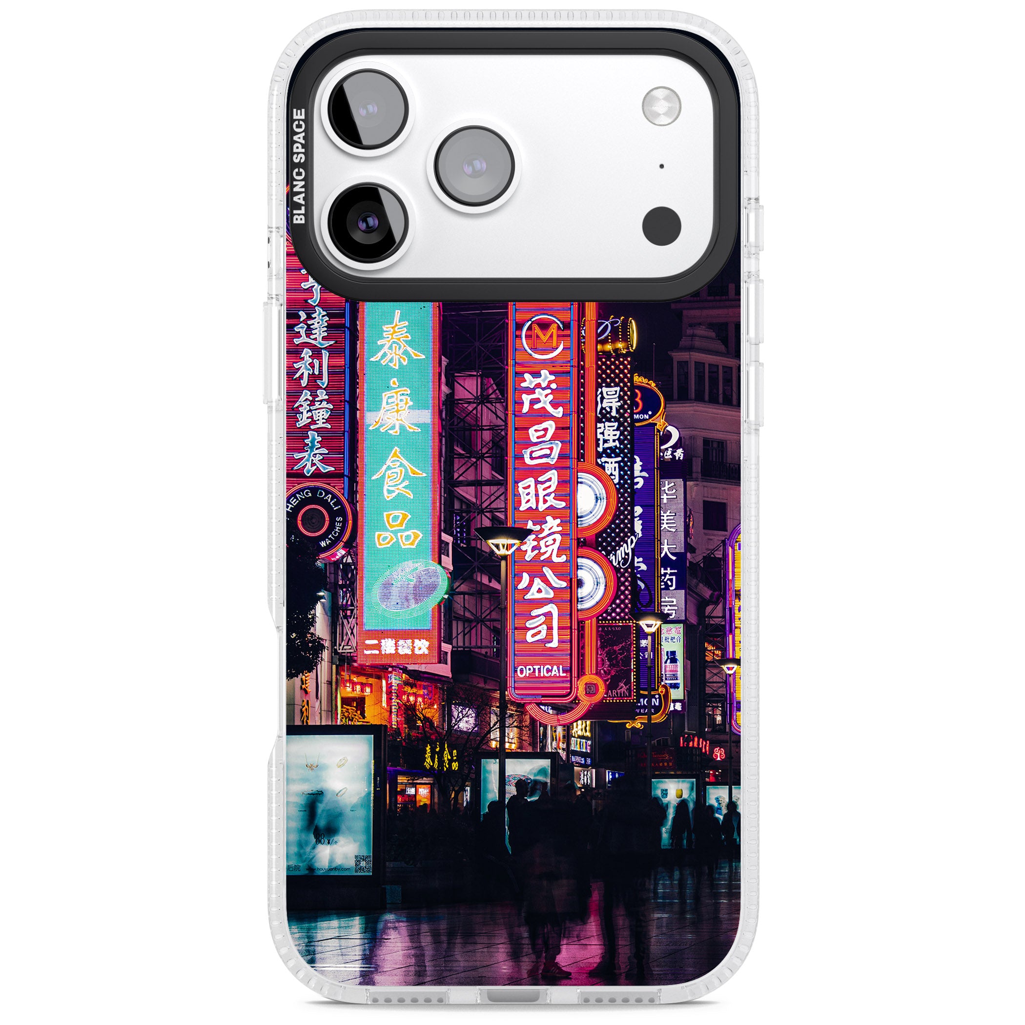 Neon Streets iPhone 17 Pro Impact Air Clear Phone Case