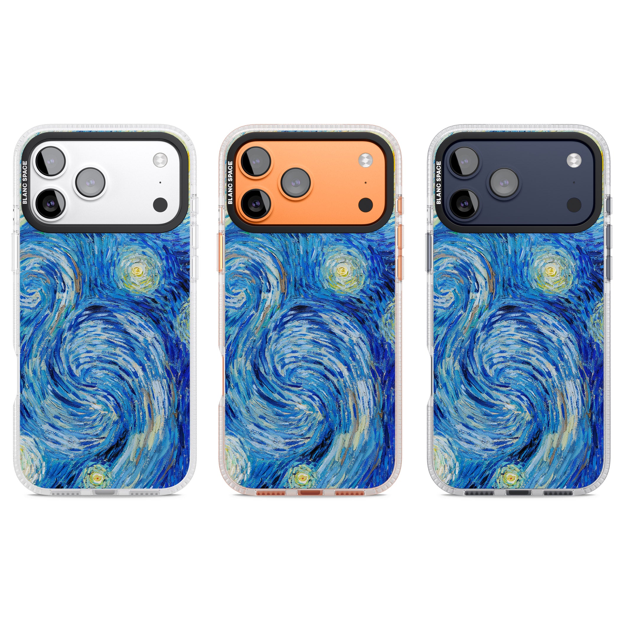 The Starry Night By Vincent Van Gogh iPhone 17 Pro Impact Air Clear Phone Case APT Impact Protection
