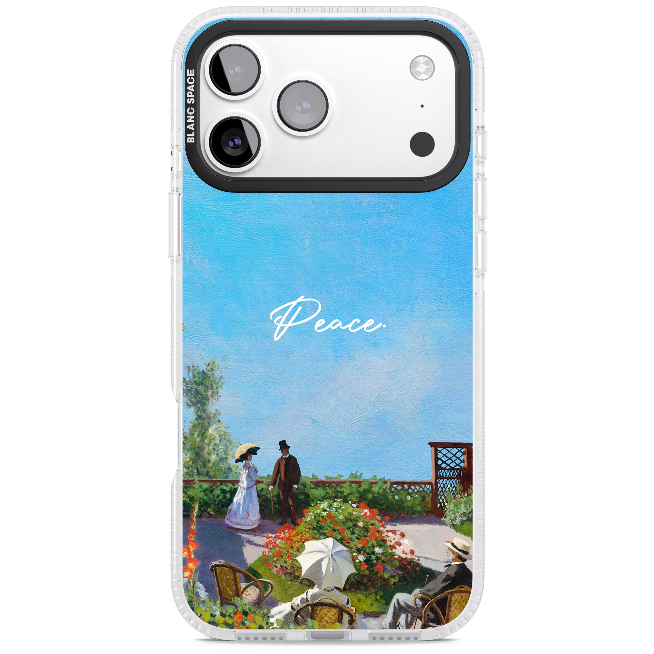 Monet Garden Terrace iPhone 17 Pro Max Impact Air Clear Phone Case