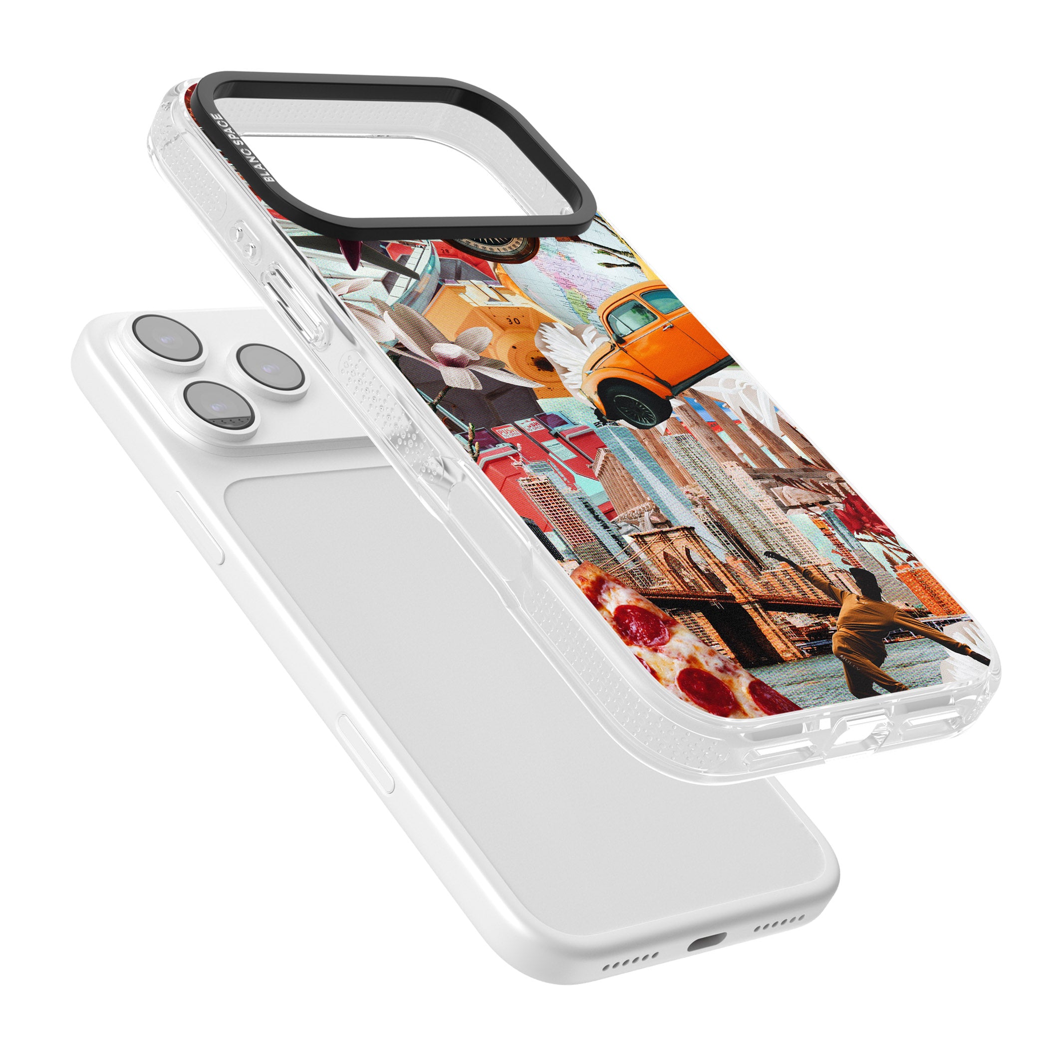 Bold New York Collage iPhone 17 Pro Max Impact Air Clear Phone Case Colours