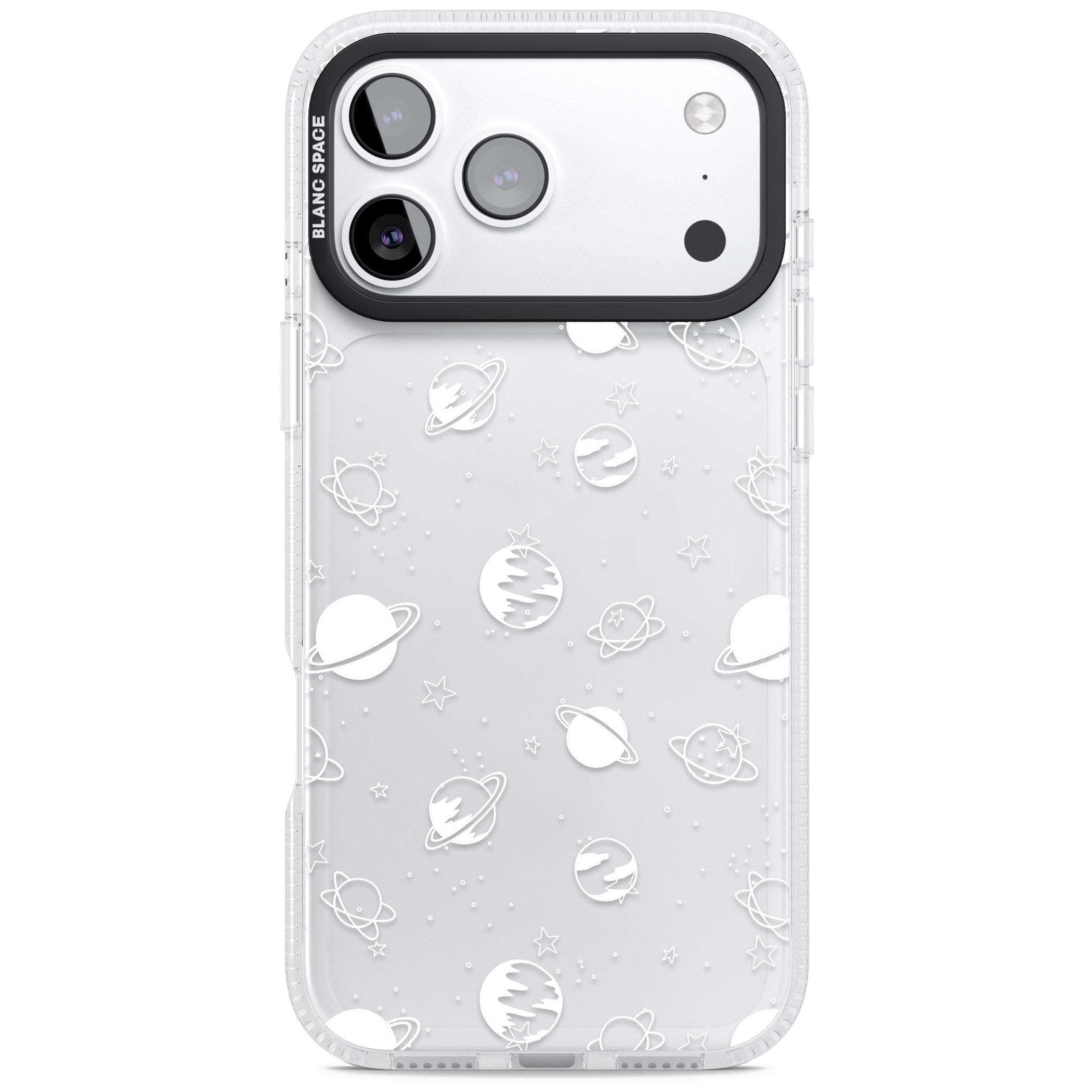 Cosmic Black Planet iPhone 17 Pro Max Impact Air Clear Phone Case