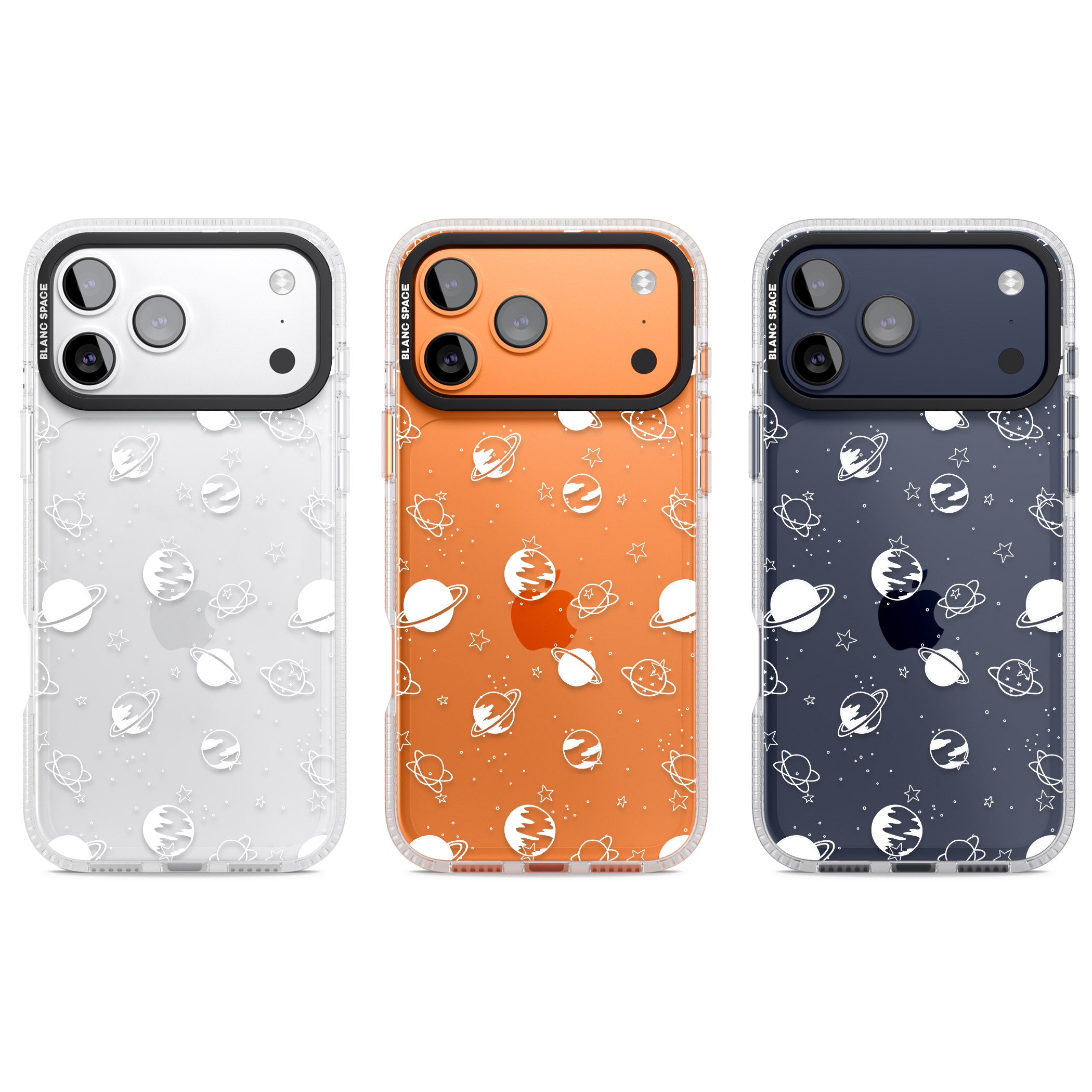 Cosmic Black Planet iPhone 17 Pro Impact Air Clear Phone Case APT Impact Protection