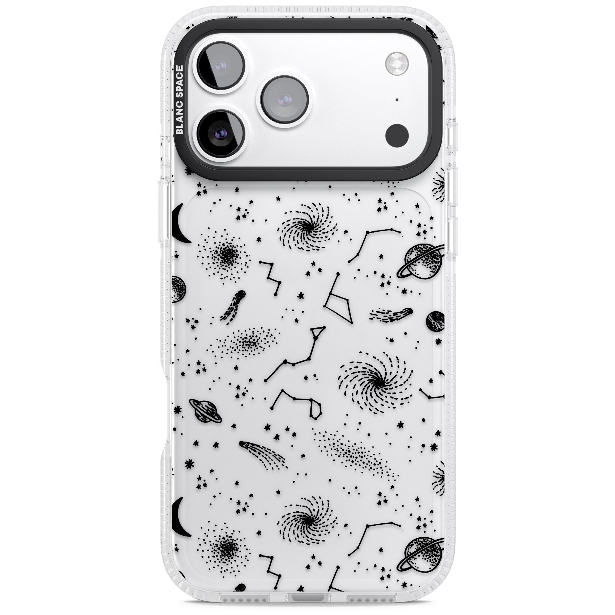 Galactic Sketch iPhone 17 Pro Impact Air Clear Phone Case