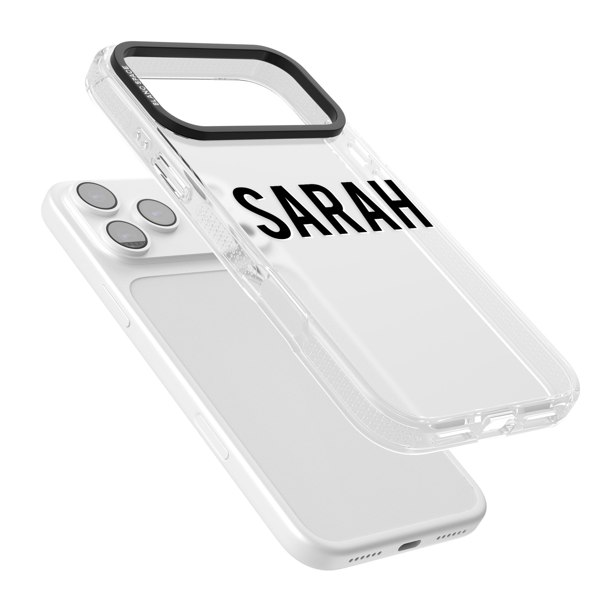 Personalised Clear Name iPhone 17 Pro Impact Air Clear Phone Case Colours