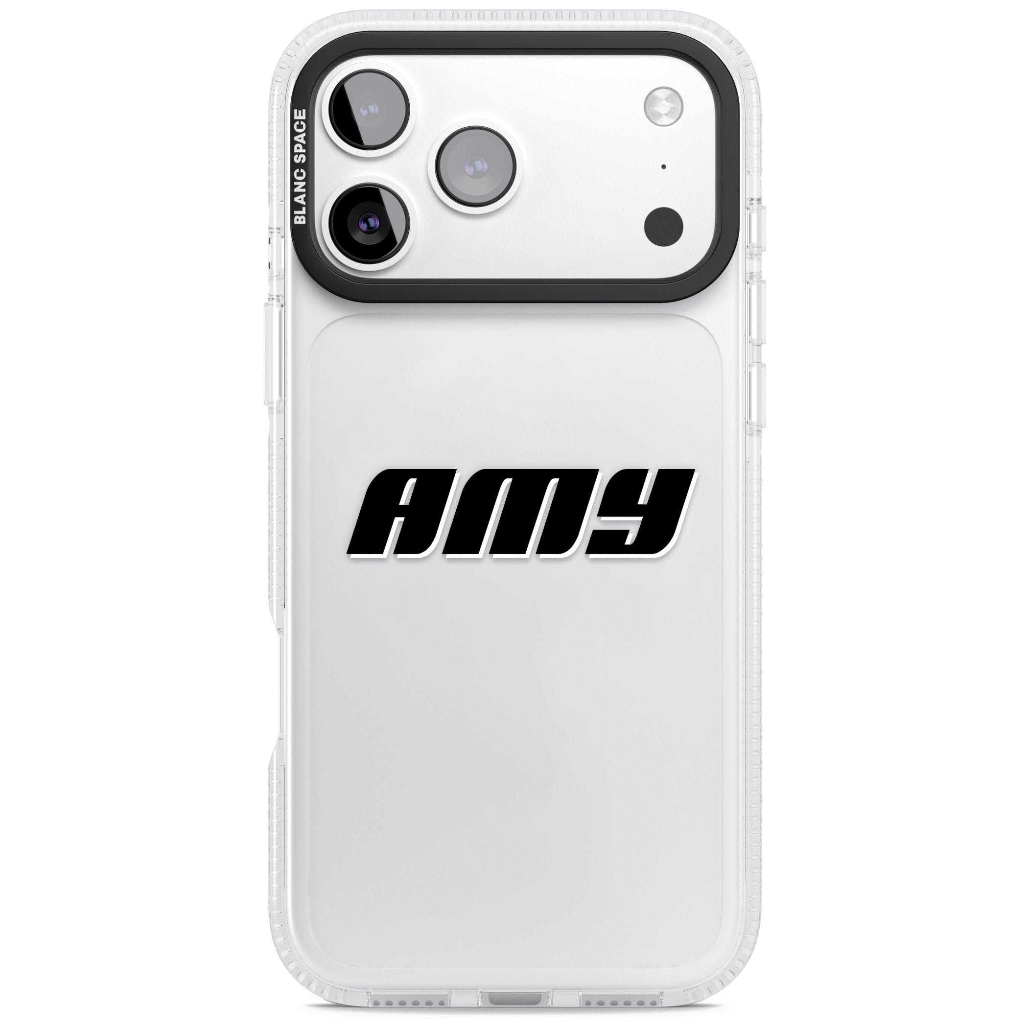 Personalised Bold Name iPhone 17 Pro Impact Air Clear Phone Case