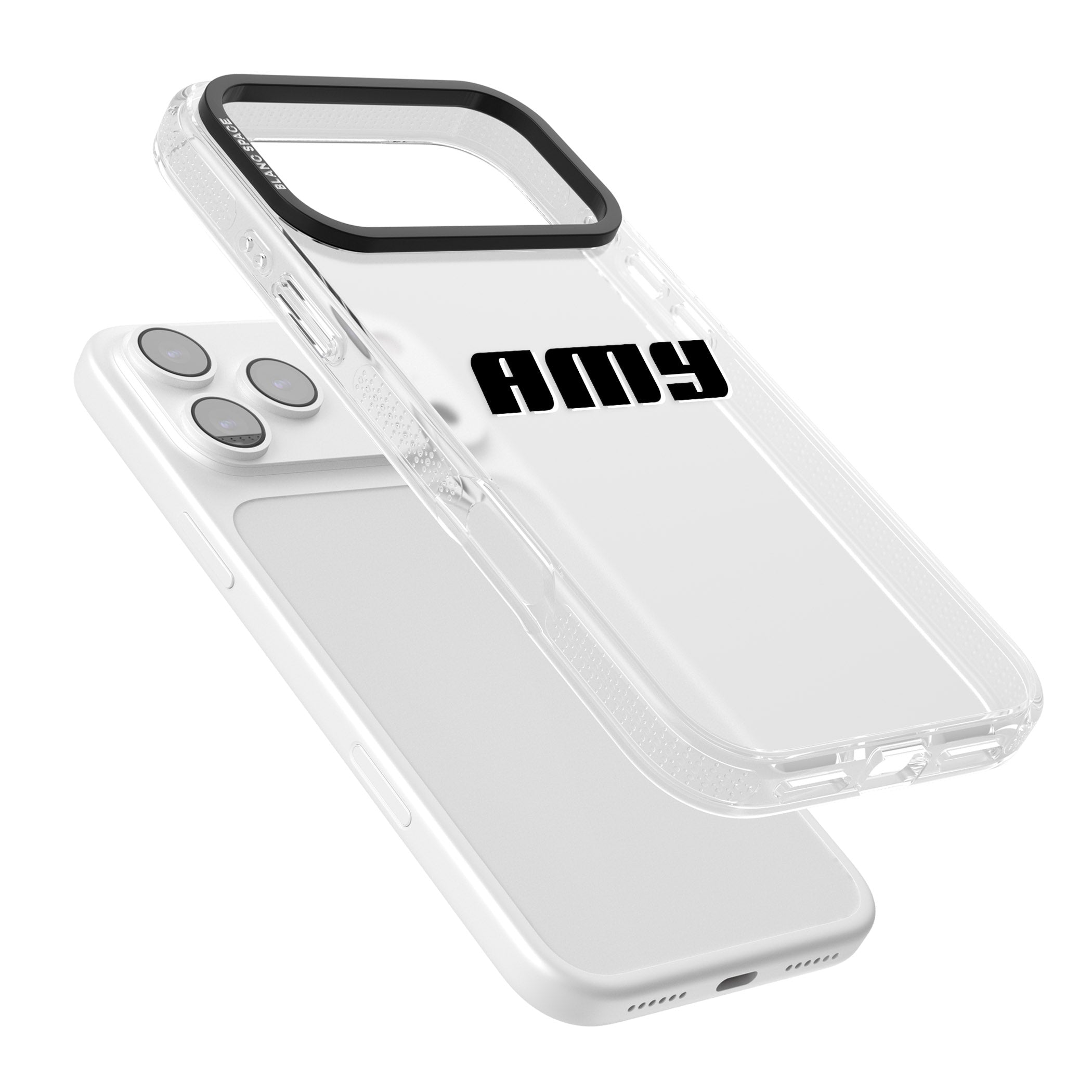 Personalised Bold Name iPhone 17 Pro Max Impact Air Clear Phone Case Colours
