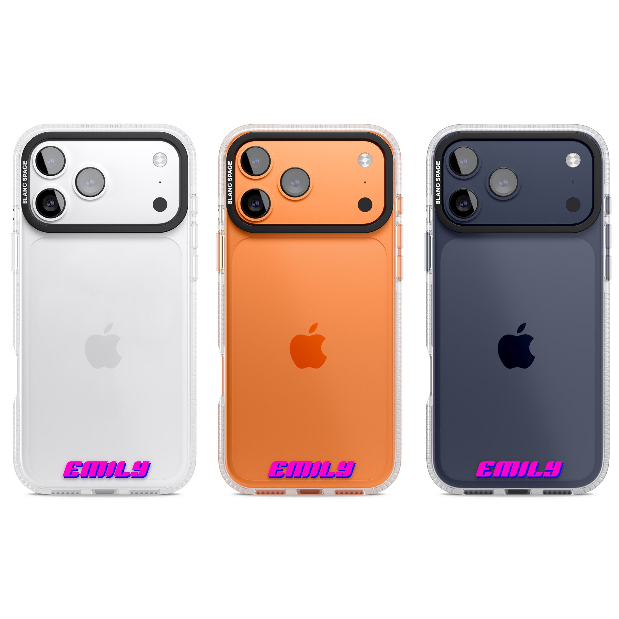 Personalised Cool Bottom Name iPhone 17 Pro Impact Air Clear Phone Case APT Impact Protection