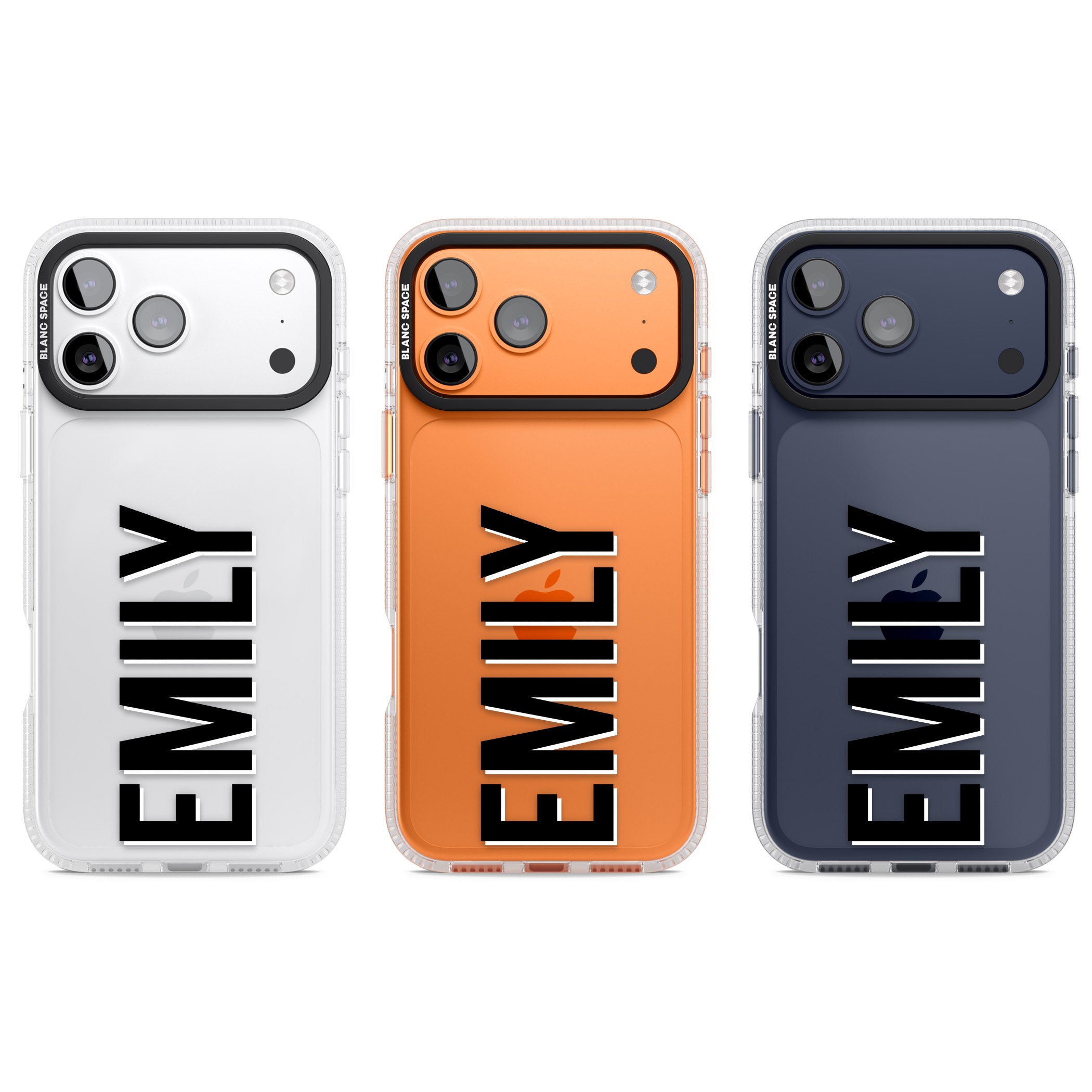 Personalised Vertical Name iPhone 17 Pro Impact Air Clear Phone Case APT Impact Protection