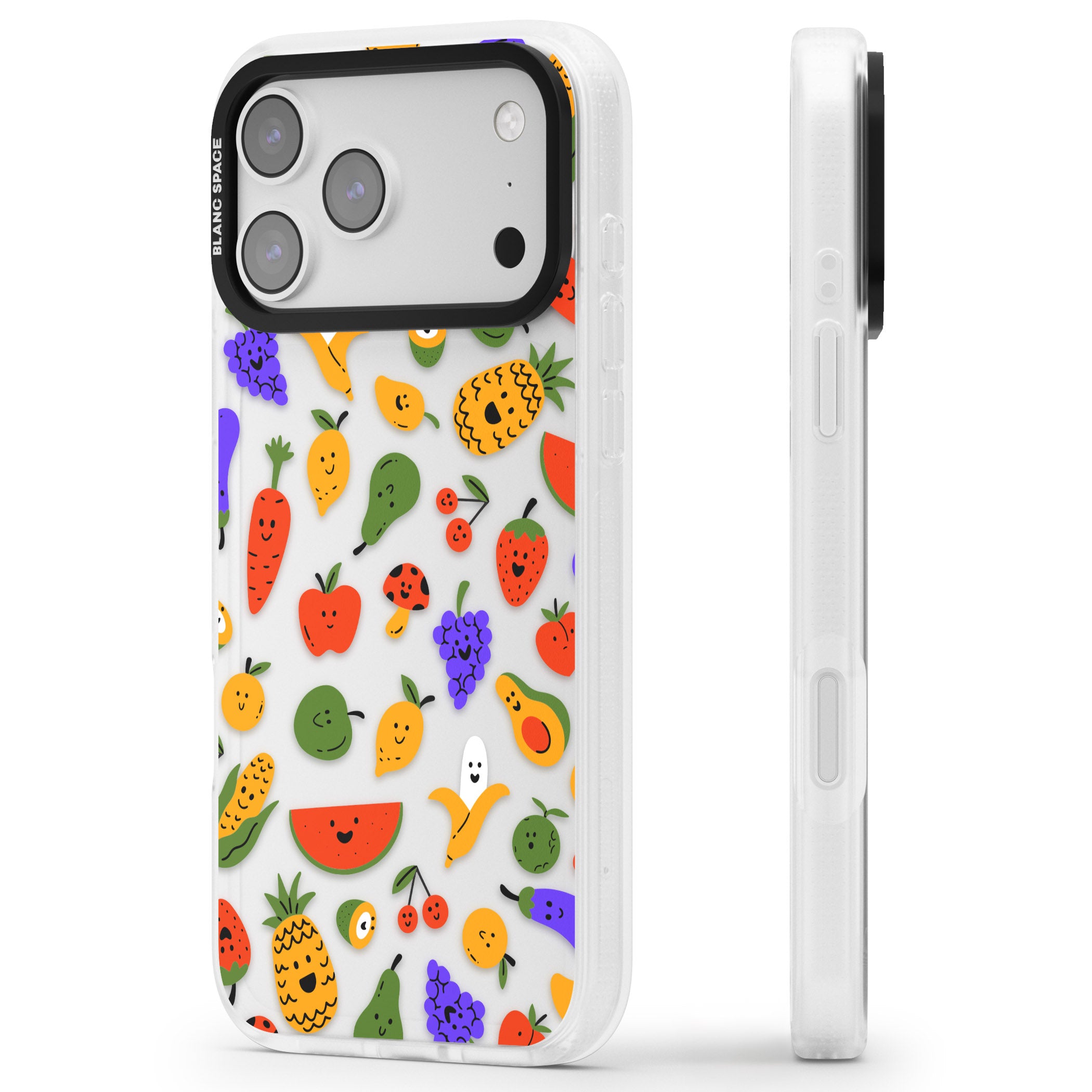 Playful Fruit Kawaii iPhone 17 Pro Max Impact Air Clear Phone Case Side Profile