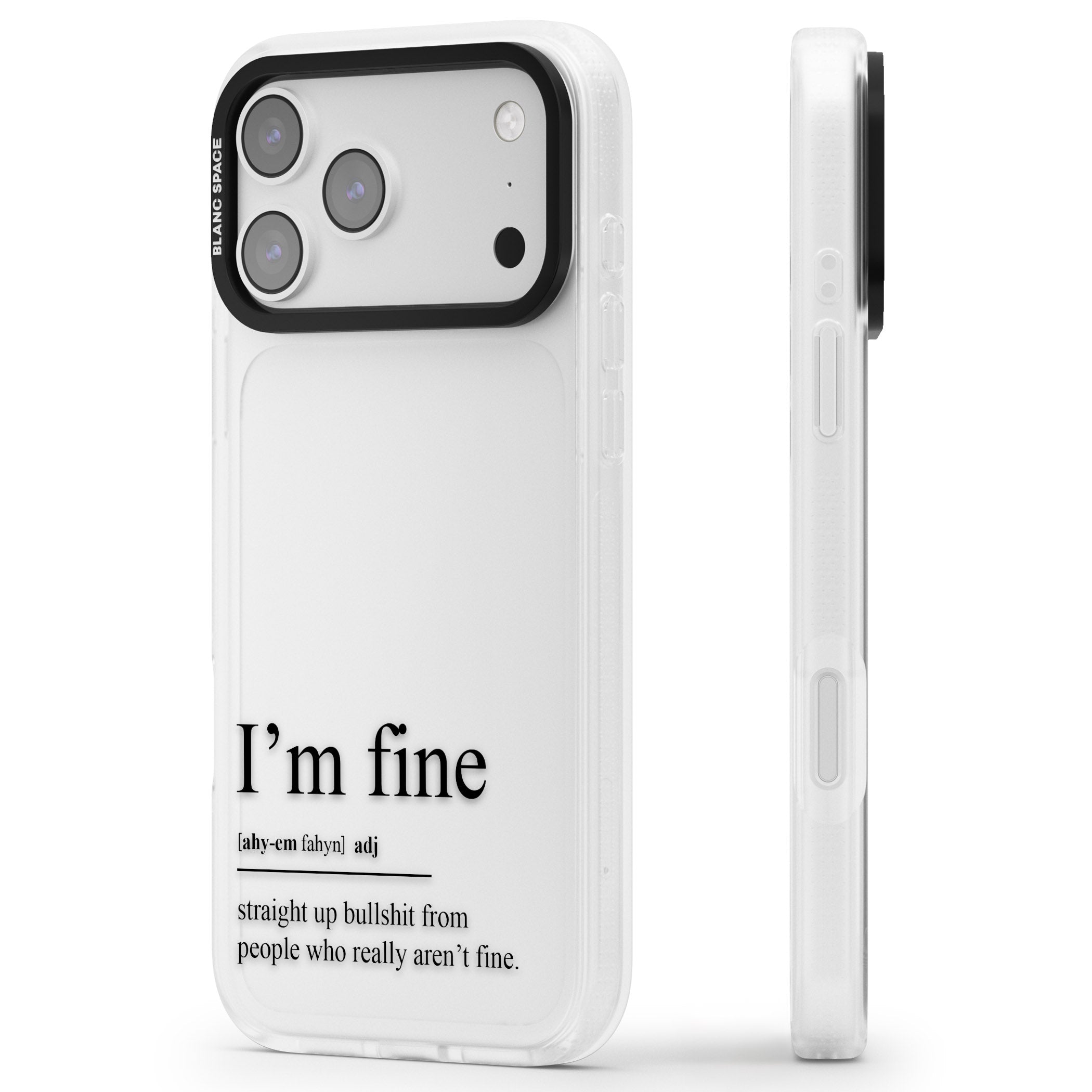 Im Fine iPhone 17 Pro Max Impact Air Clear Phone Case Side Profile