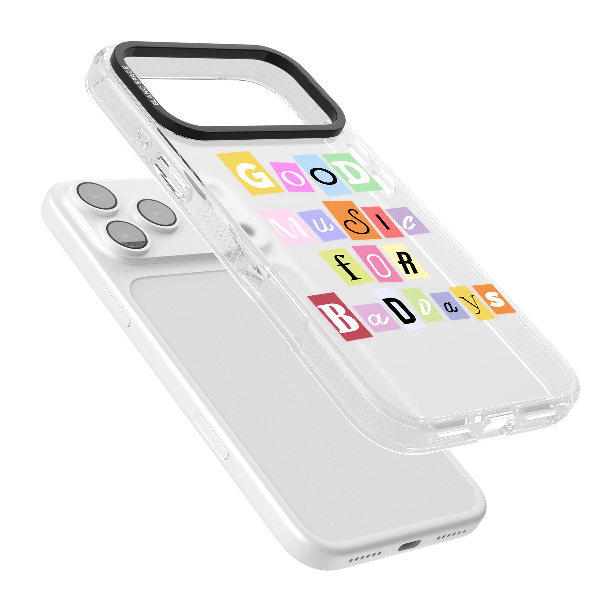 Good Music For Bad Days iPhone 17 Pro Max Impact Air Clear Phone Case Colours