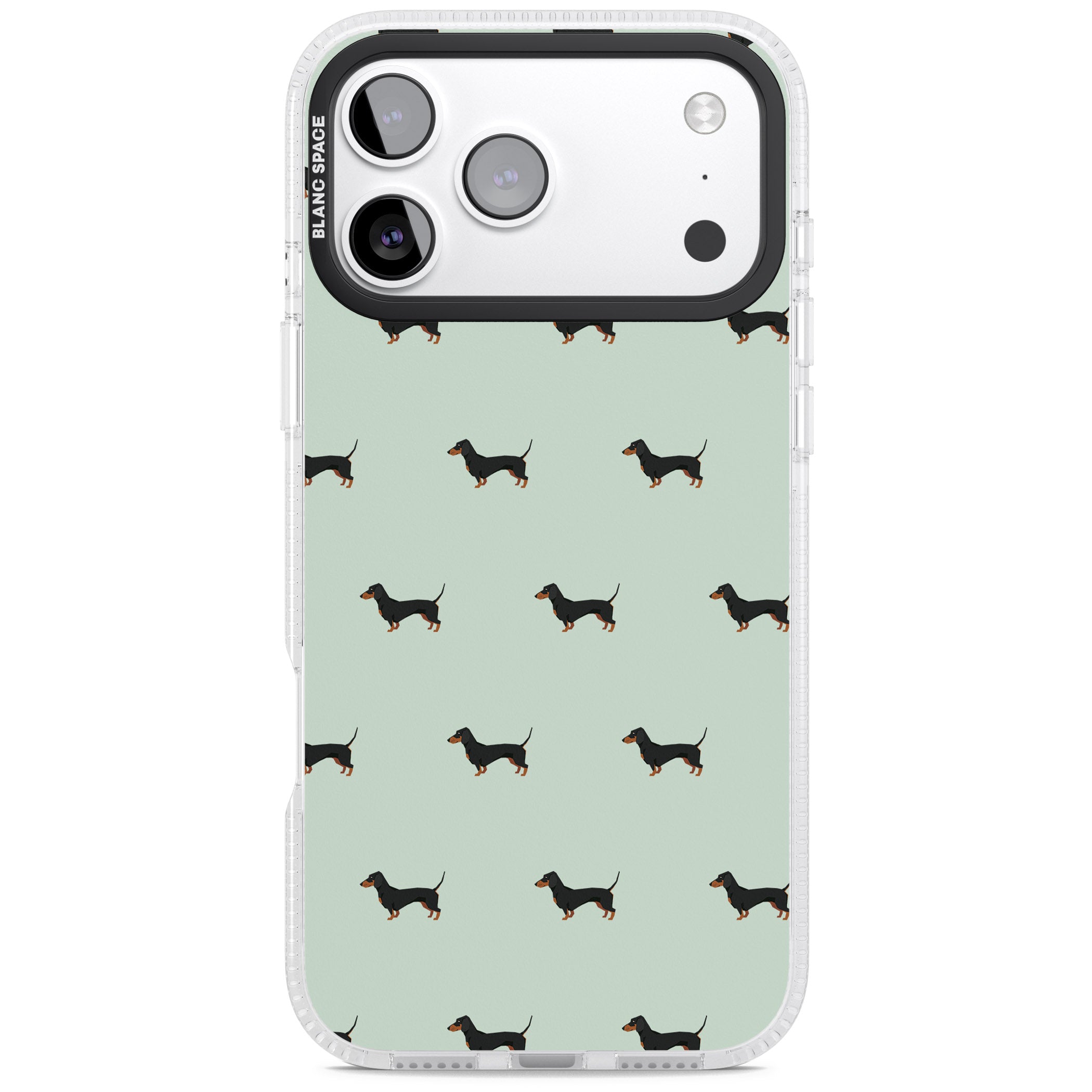 Dachshund Dog Pattern iPhone 17 Pro Max Impact Air Clear Phone Case