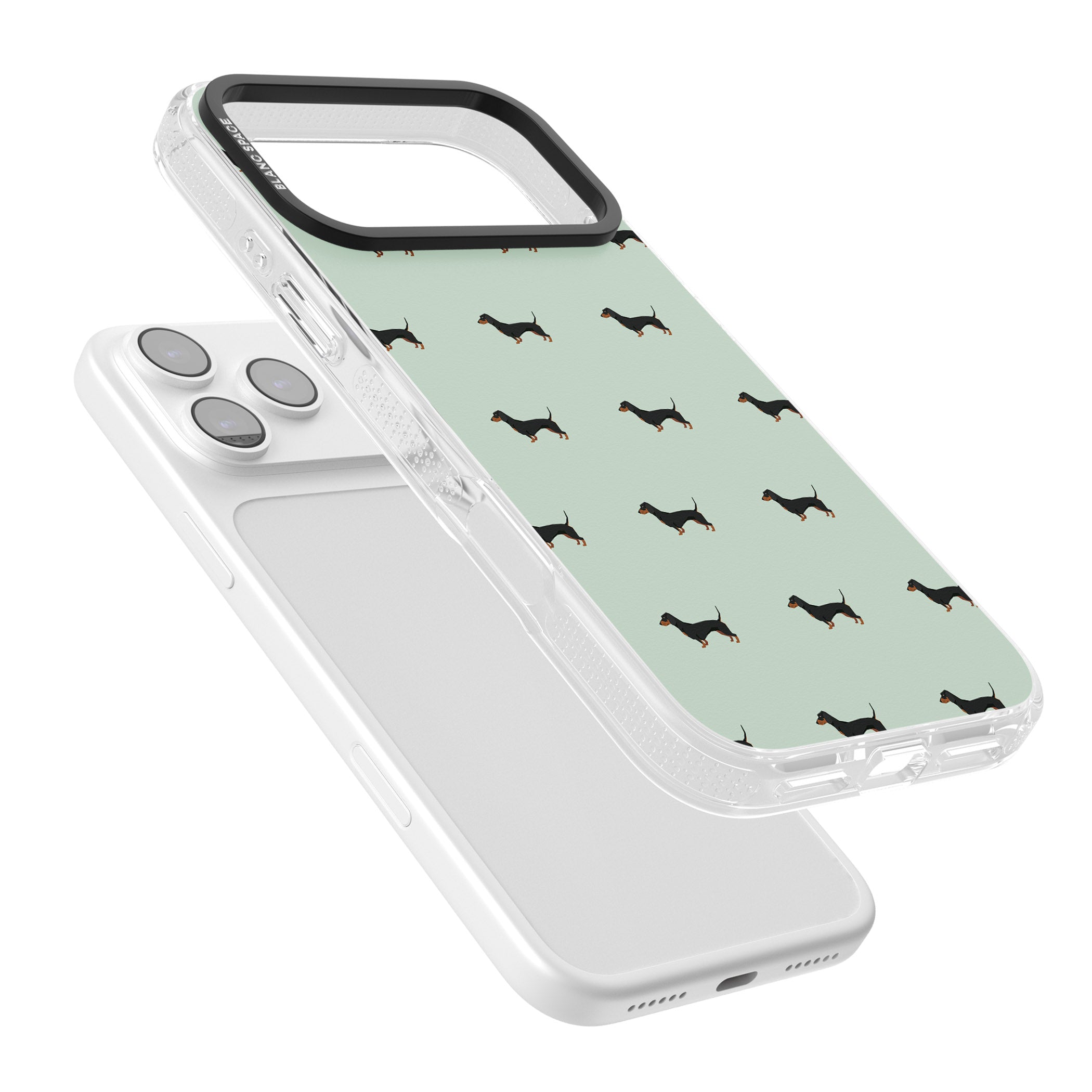 Dachshund Dog Pattern iPhone 17 Pro Max Impact Air Clear Phone Case Colours